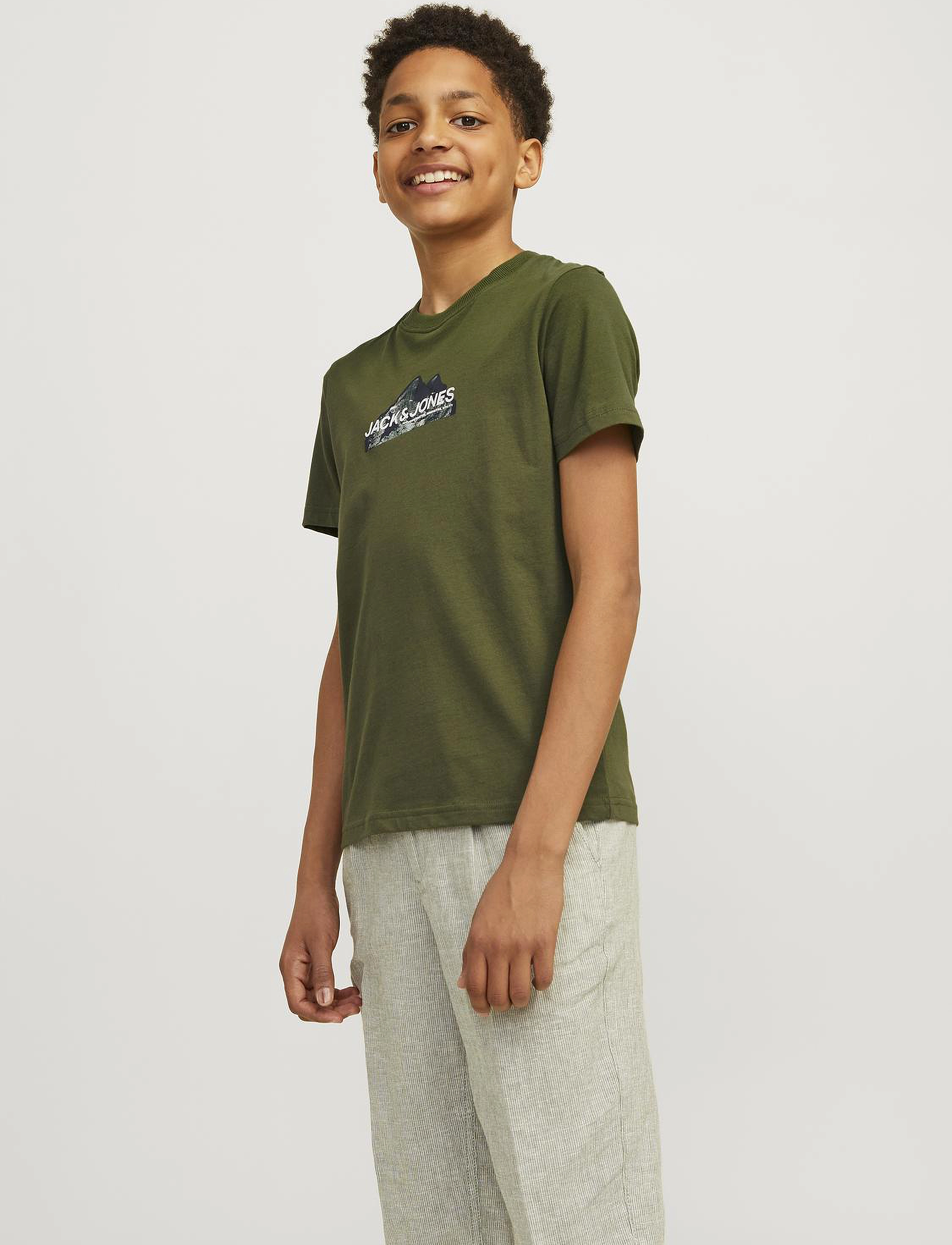 Jack & Jones - JCOMOUNTAIN LOGO TEE SS CREW NECK SN JNR - cypress - 0