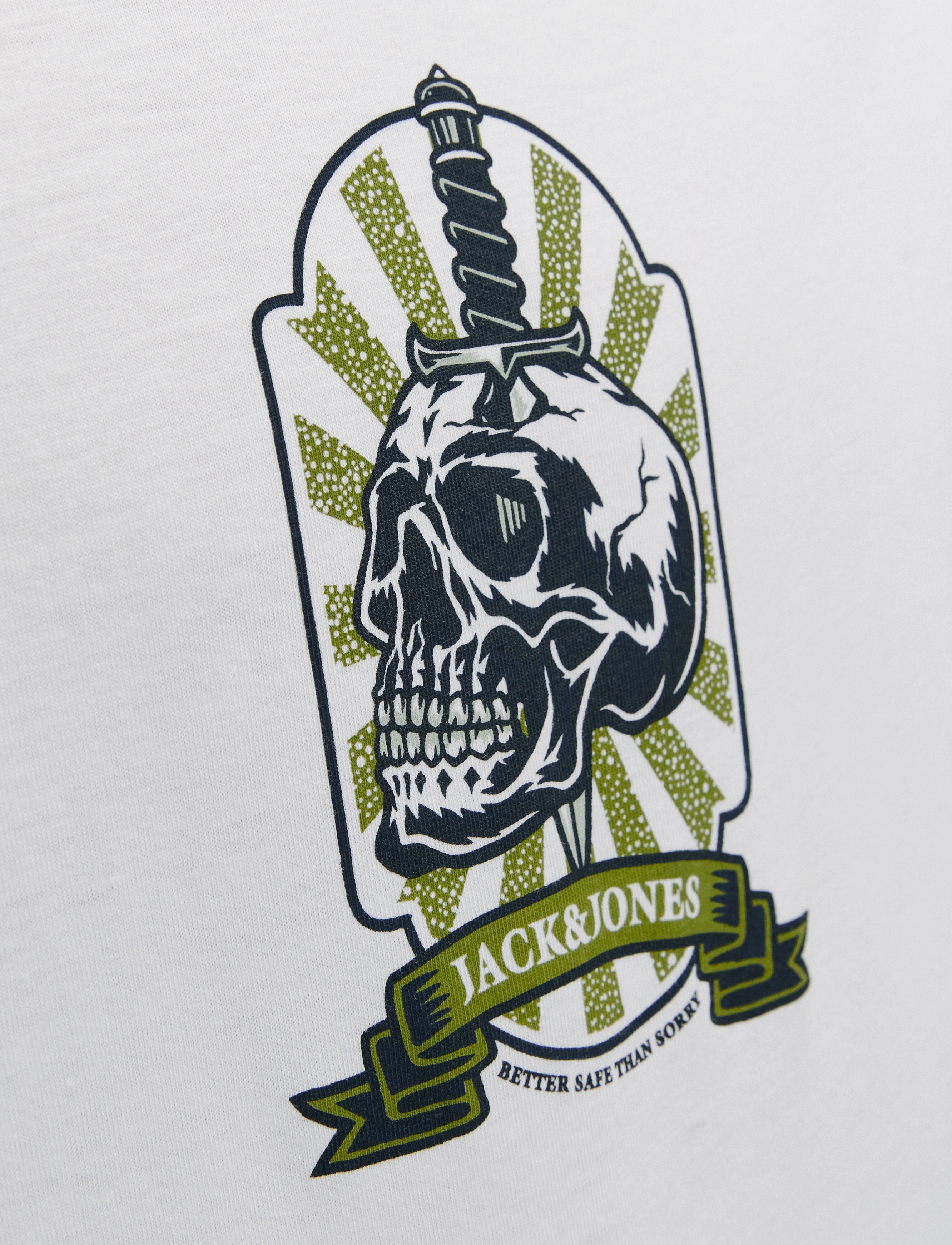 Jack & Jones - JORSEVEN SKULL TEE SS CREW NECK SN JNR - bright white - 3