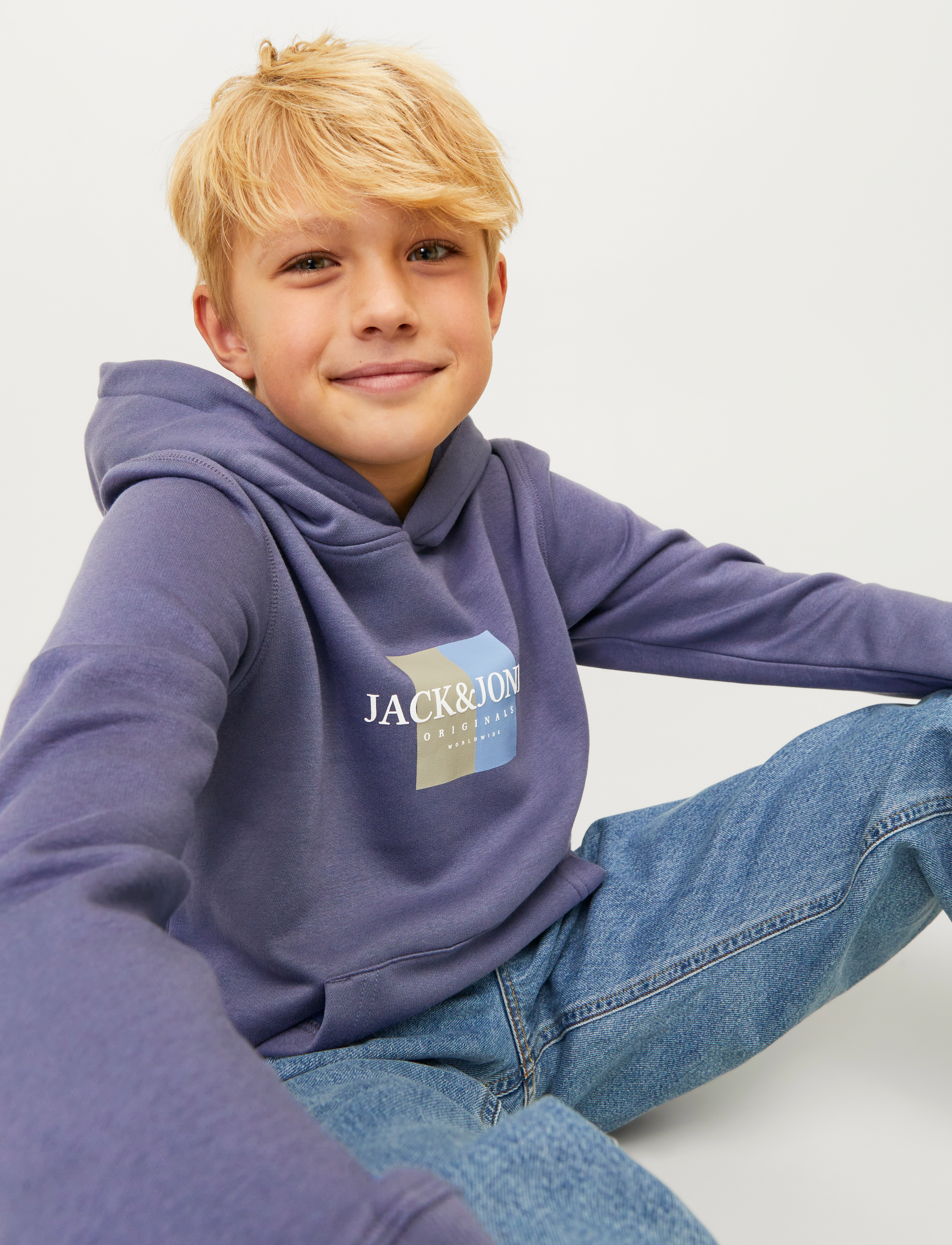 Jack & Jones - JORFREDERIKSBERG BOX SWEAT HOOD SN JNR - nightshadow blue - 3