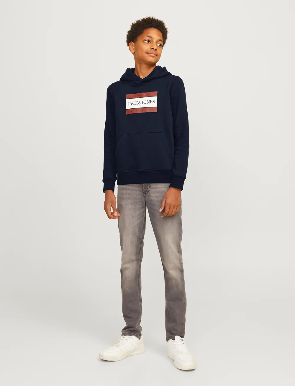 Jack & Jones - JORFREDERIKSBERG BOX SWEAT HOOD SN JNR - kapuzenpullover - sky captain - 0