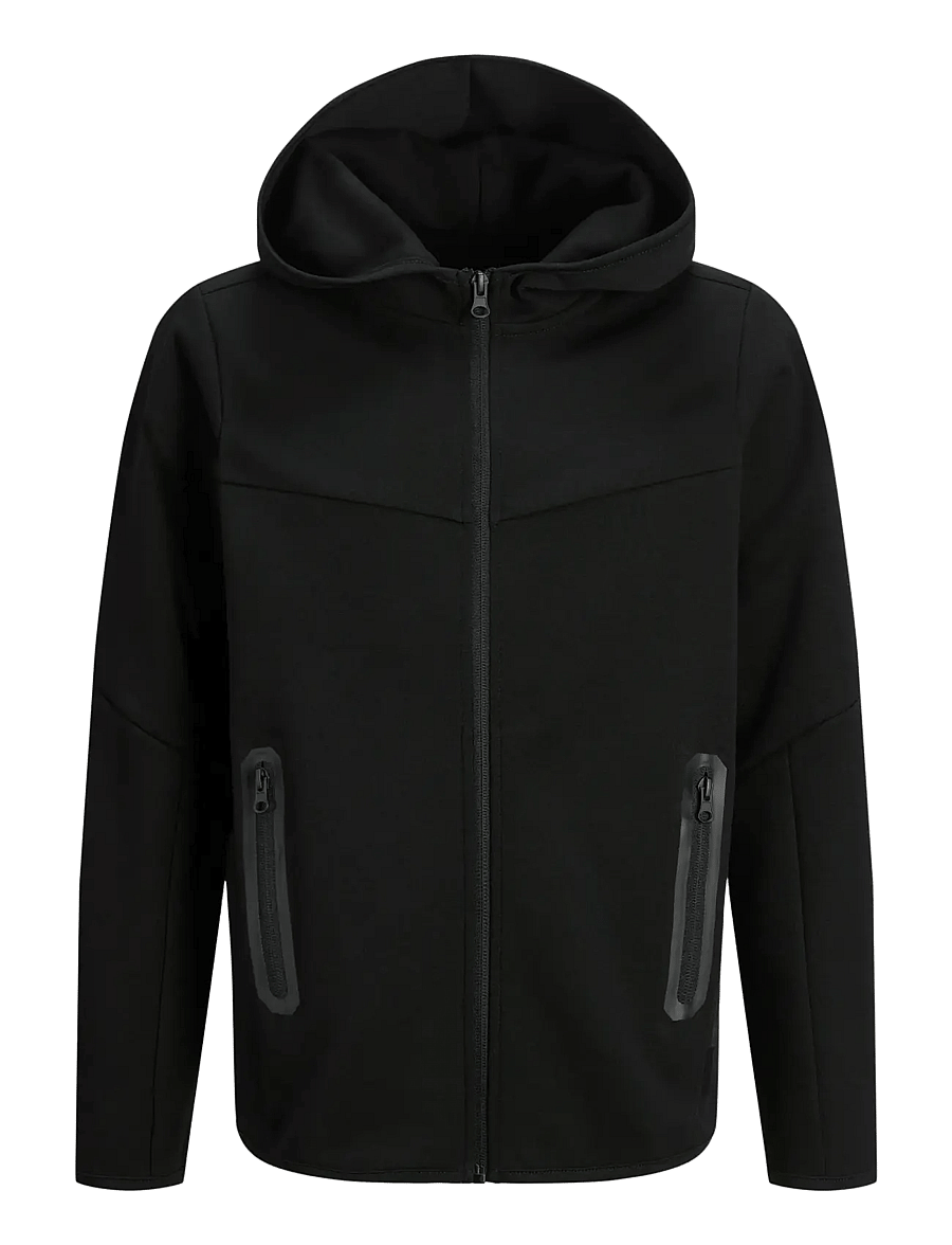 Jack & Jones - JCOFUSION SWEAT ZIP HOOD NOOS JNR - hættetrøjer - black - 1
