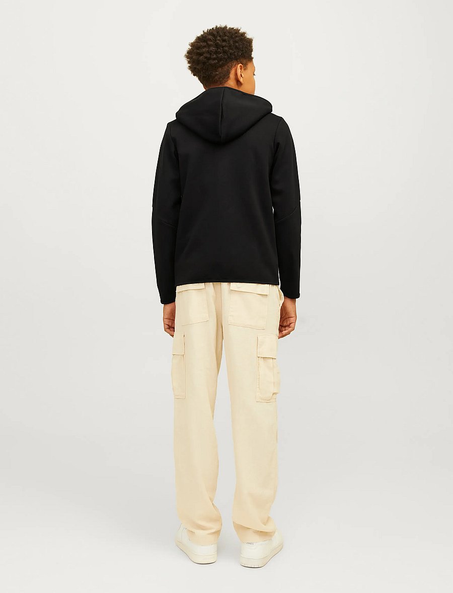 Jack & Jones - JCOFUSION SWEAT ZIP HOOD NOOS JNR - hættetrøjer - black - 2