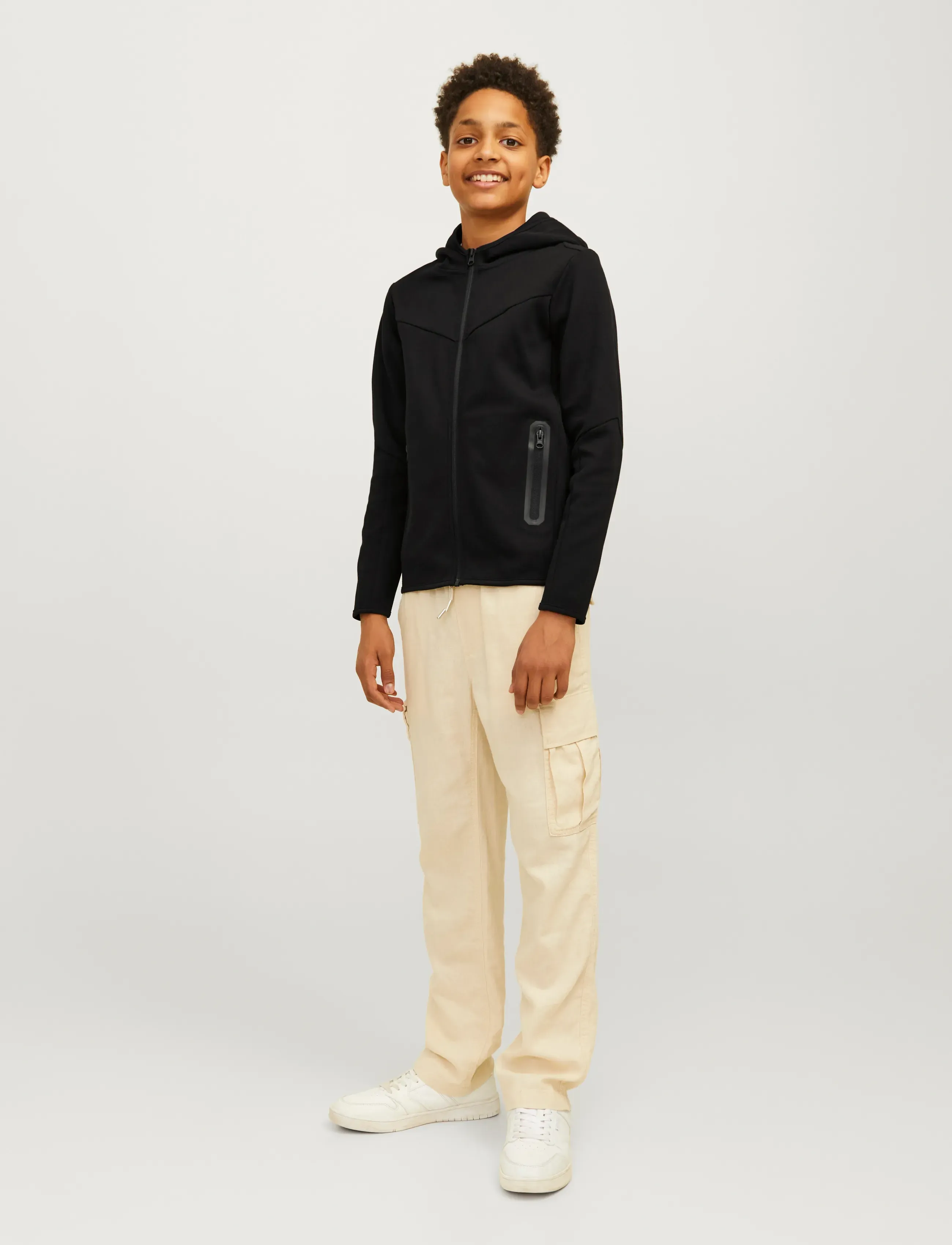 Jack & Jones - JCOFUSION SWEAT ZIP HOOD NOOS JNR - kapuzenpullover - black - 3