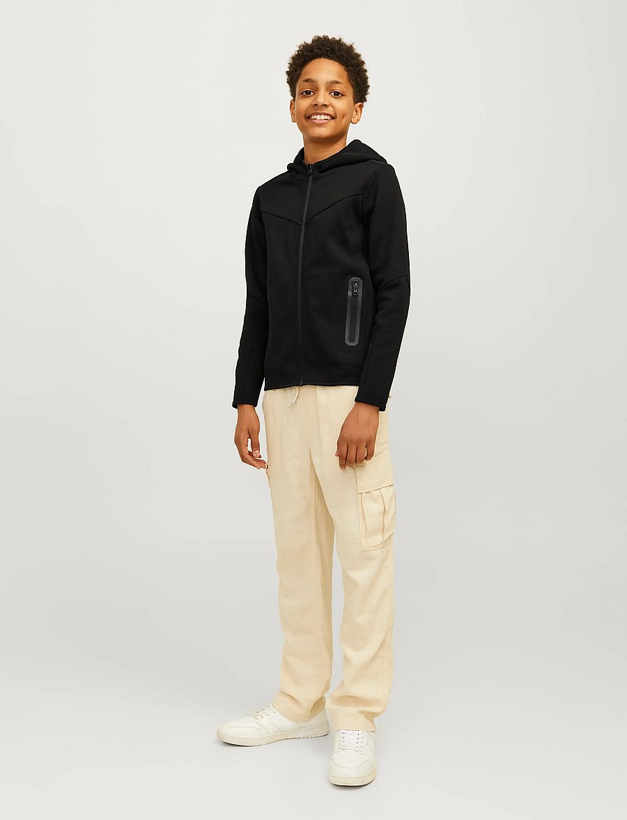 Jack & Jones - JCOFUSION SWEAT ZIP HOOD NOOS JNR - hættetrøjer - black - 3