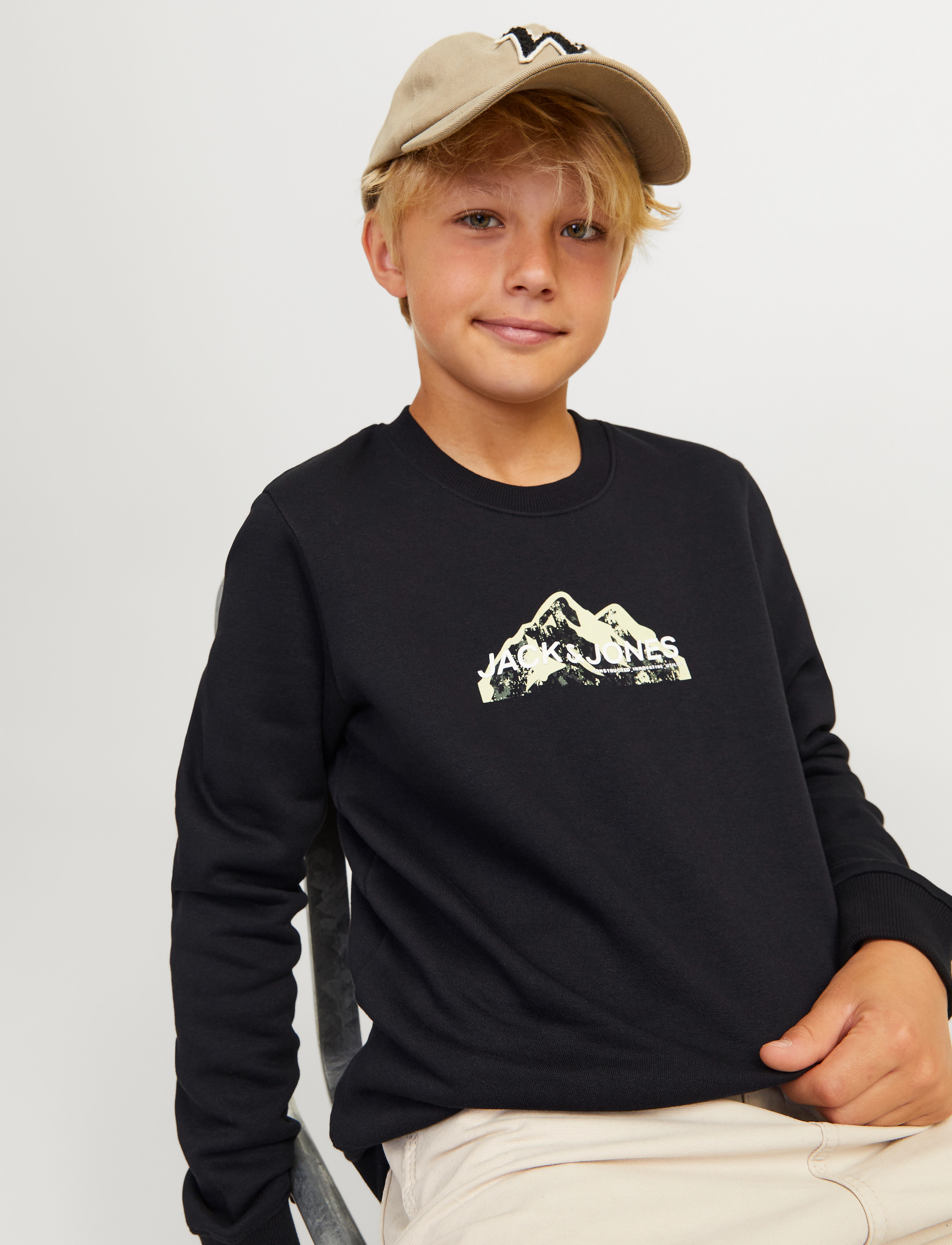Jack & Jones - JCOMOUNTAIN LOGO SWEAT CREW NECK SN JNR - black - 5