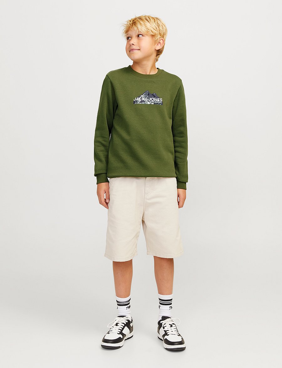 Jack & Jones - JCOMOUNTAIN LOGO SWEAT CREW NECK SN JNR - cypress - 0