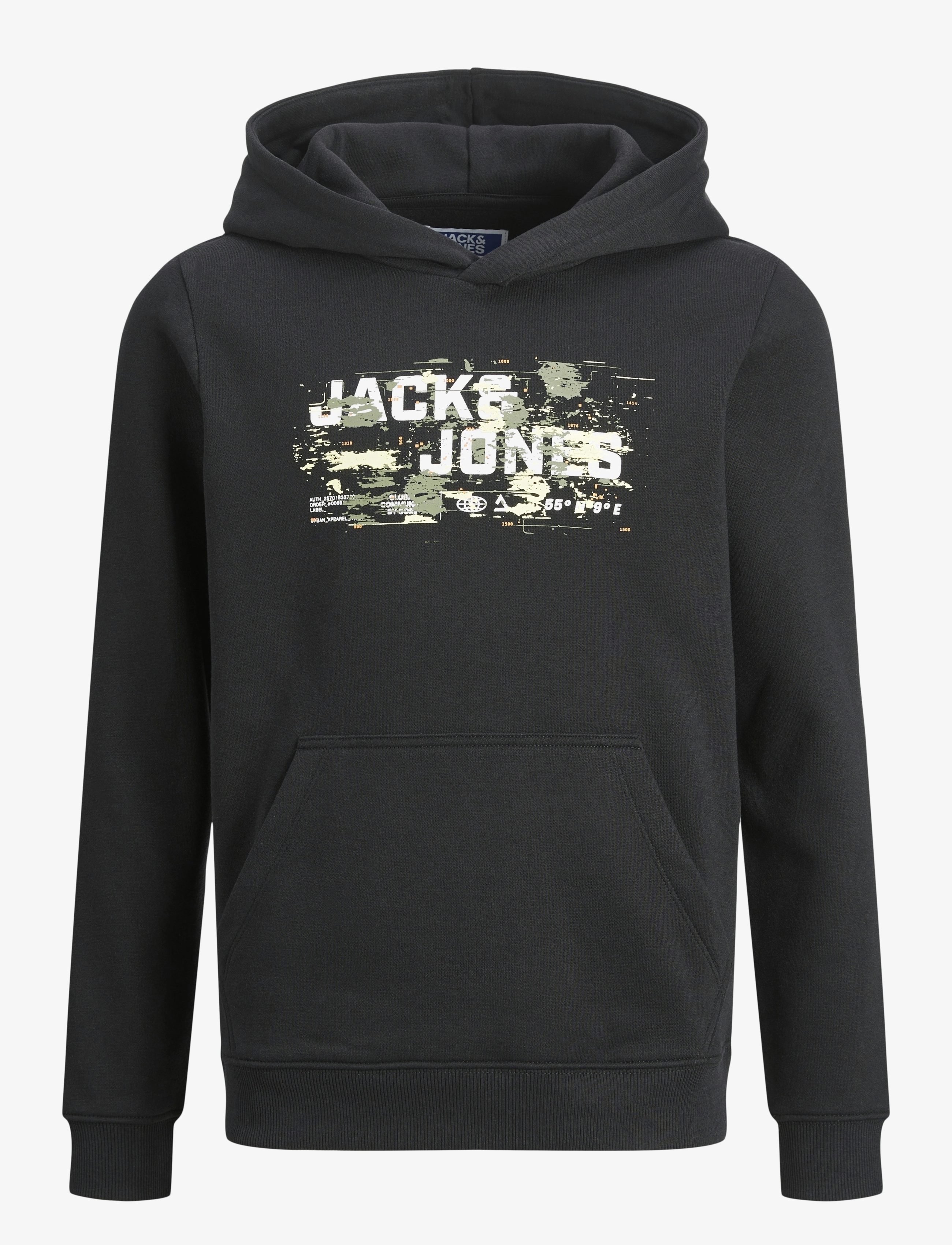 Jack & Jones - JCOOUTDOOR LOGO SWEAT HOOD SN JNR - black - 1
