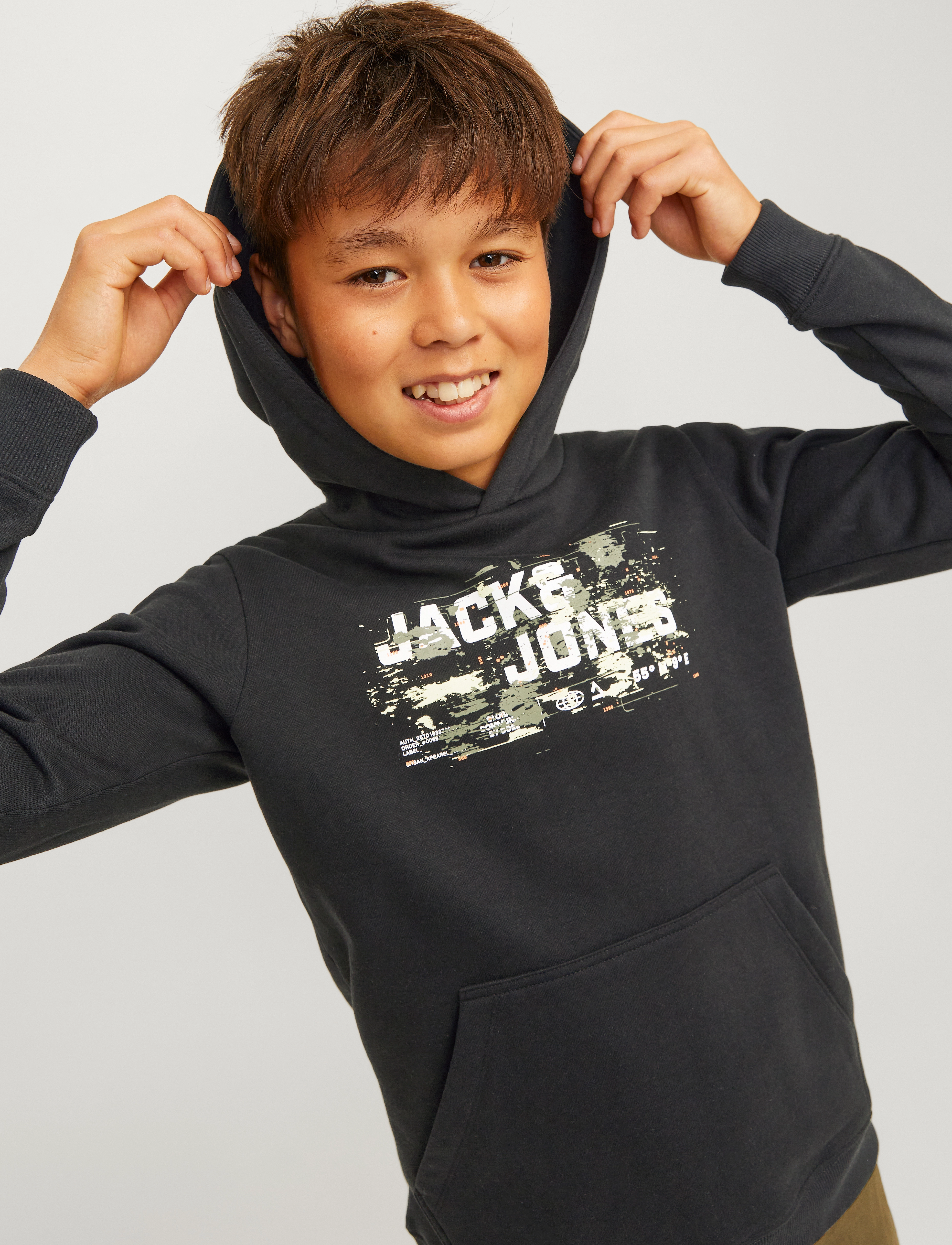 Jack & Jones - JCOOUTDOOR LOGO SWEAT HOOD SN JNR - black - 3
