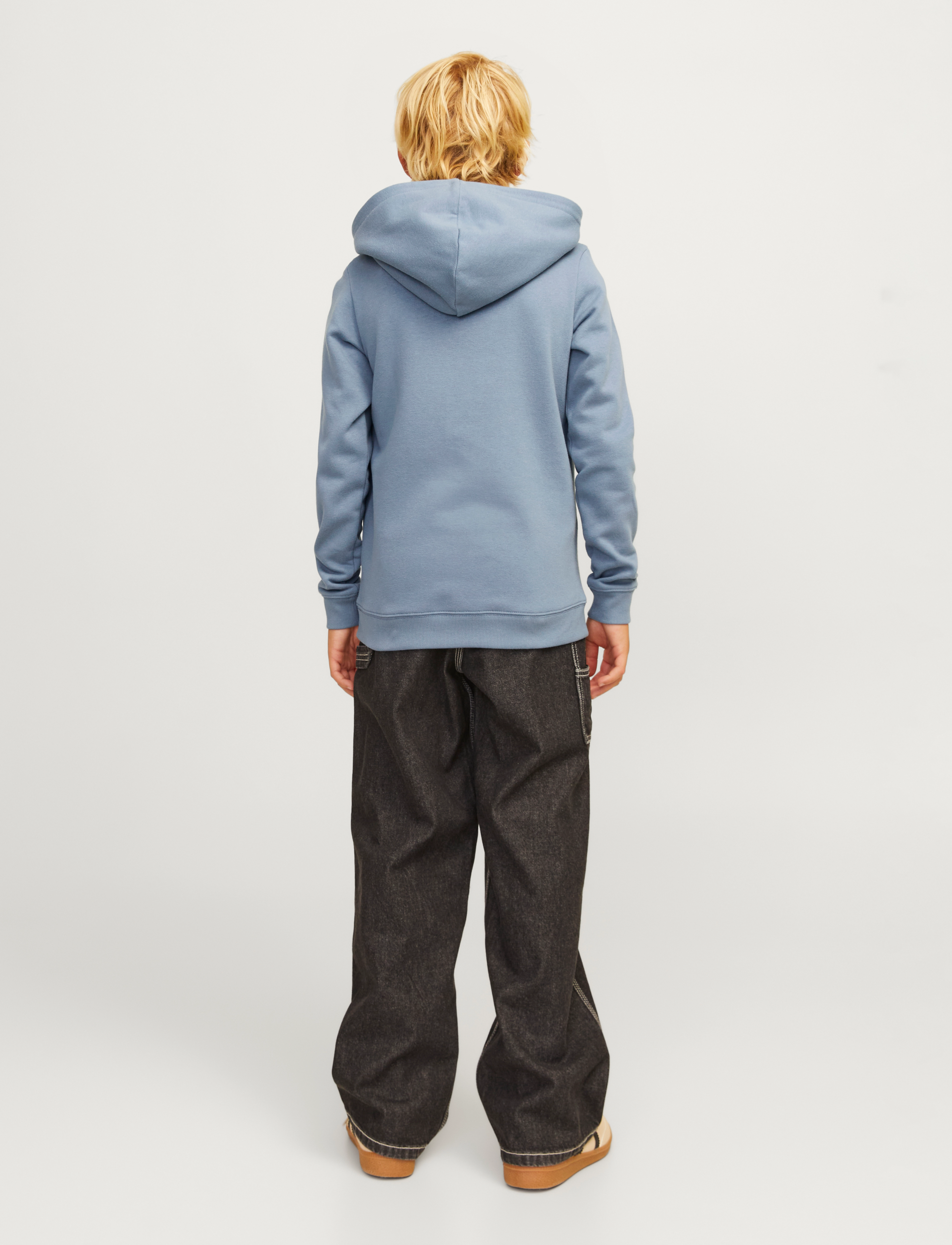 Jack & Jones - JCOOUTDOOR LOGO SWEAT HOOD SN JNR - flint stone - 2