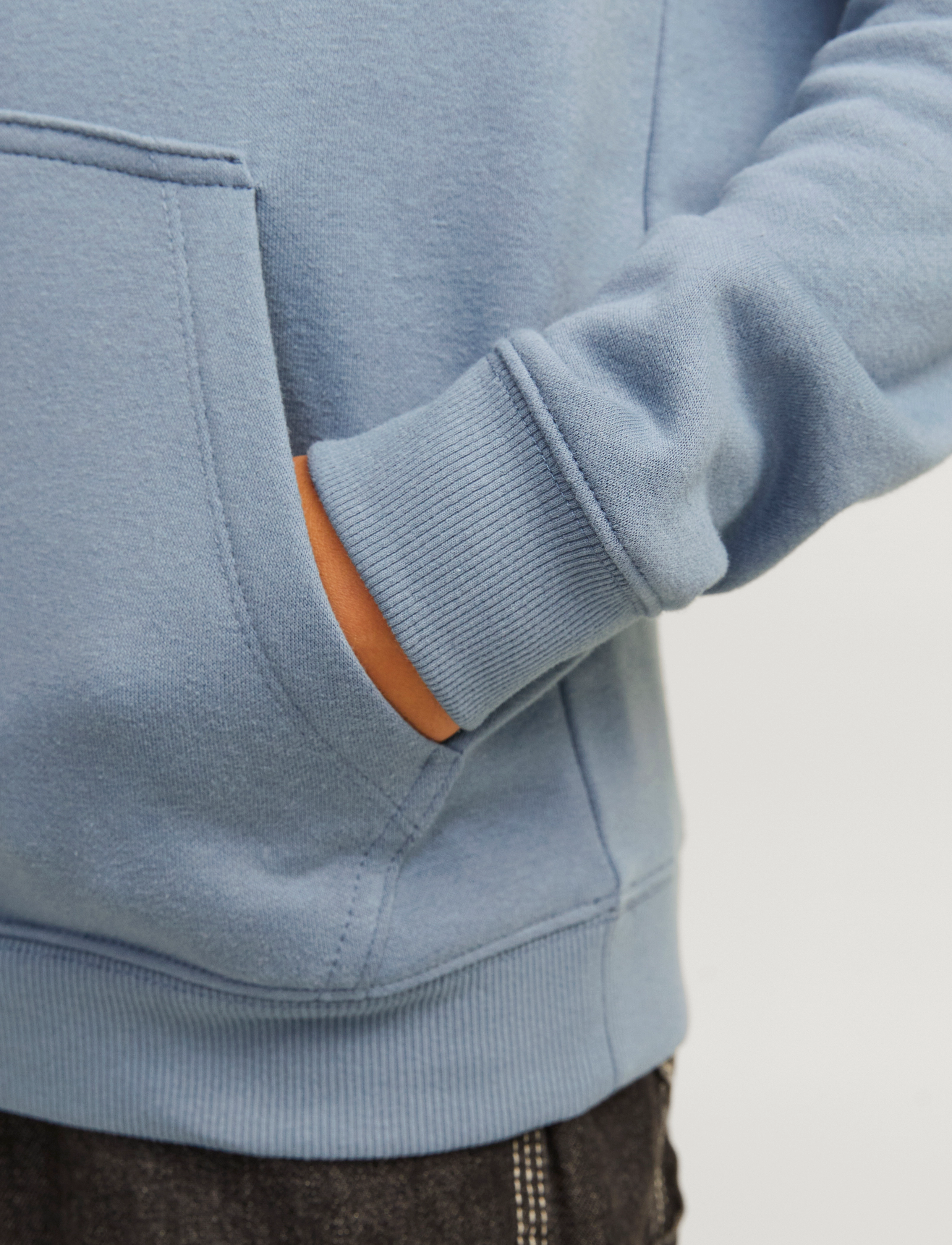 Jack & Jones - JCOOUTDOOR LOGO SWEAT HOOD SN JNR - flint stone - 3
