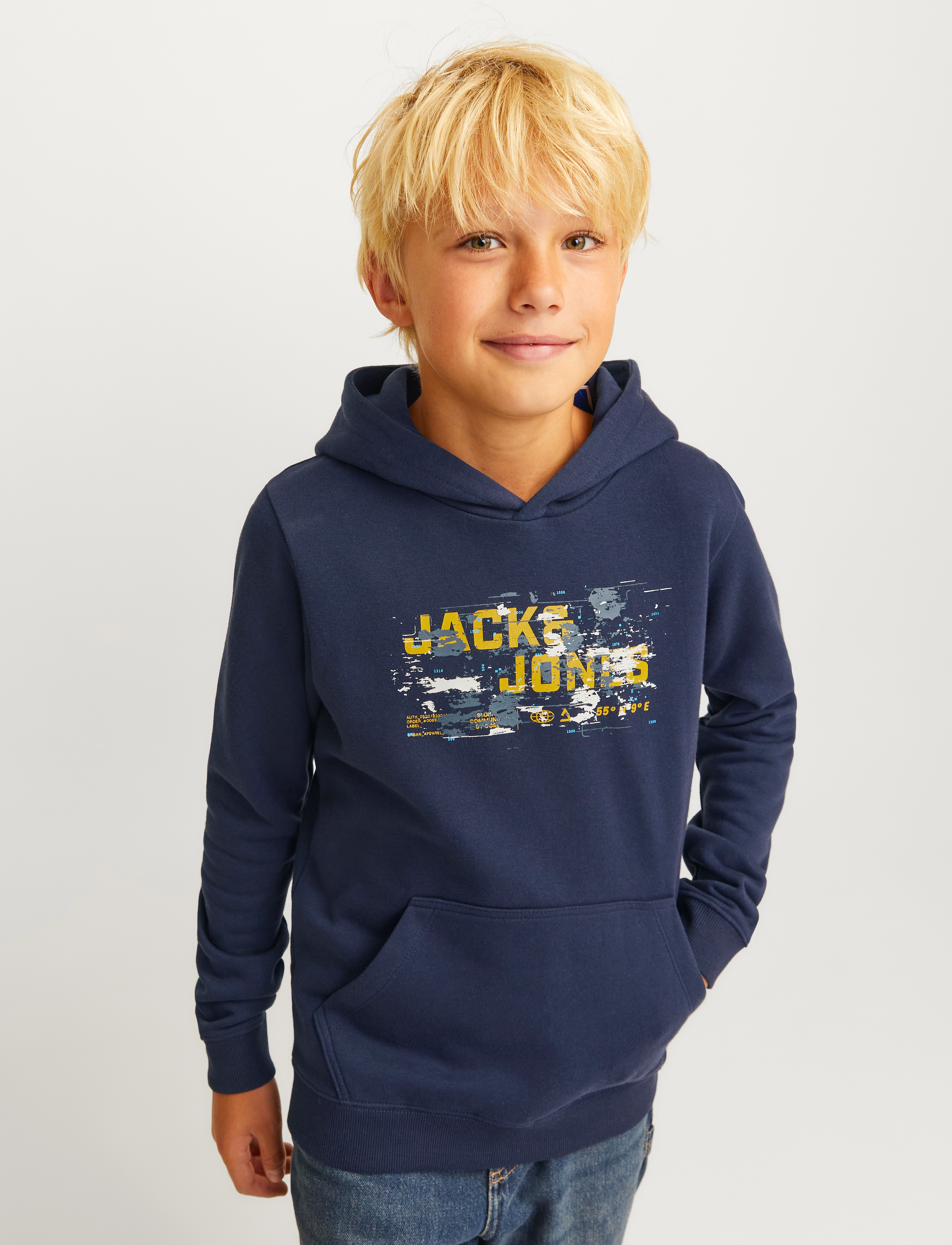 Jack & Jones - JCOOUTDOOR LOGO SWEAT HOOD SN JNR - navy blazer - 5