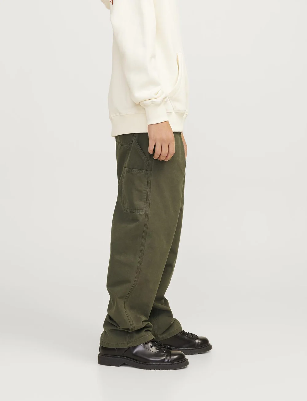 Jack & Jones - JPSTALEX JJBARKLEY CARPENTER PANT JNR - cargohosen - olive night - 3