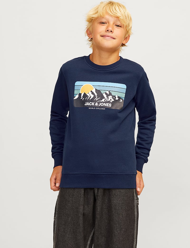 Jack & Jones - JJPEAK SWEAT CREW NECK JNR - sweatshirts - navy blazer - 0