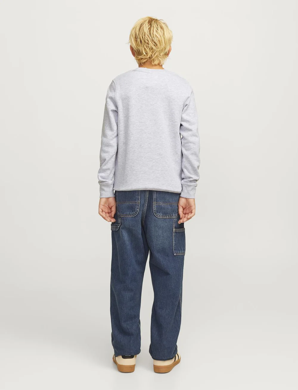 Jack & Jones - JJPEAK SWEAT CREW NECK JNR - sweatshirts - white melange - 5