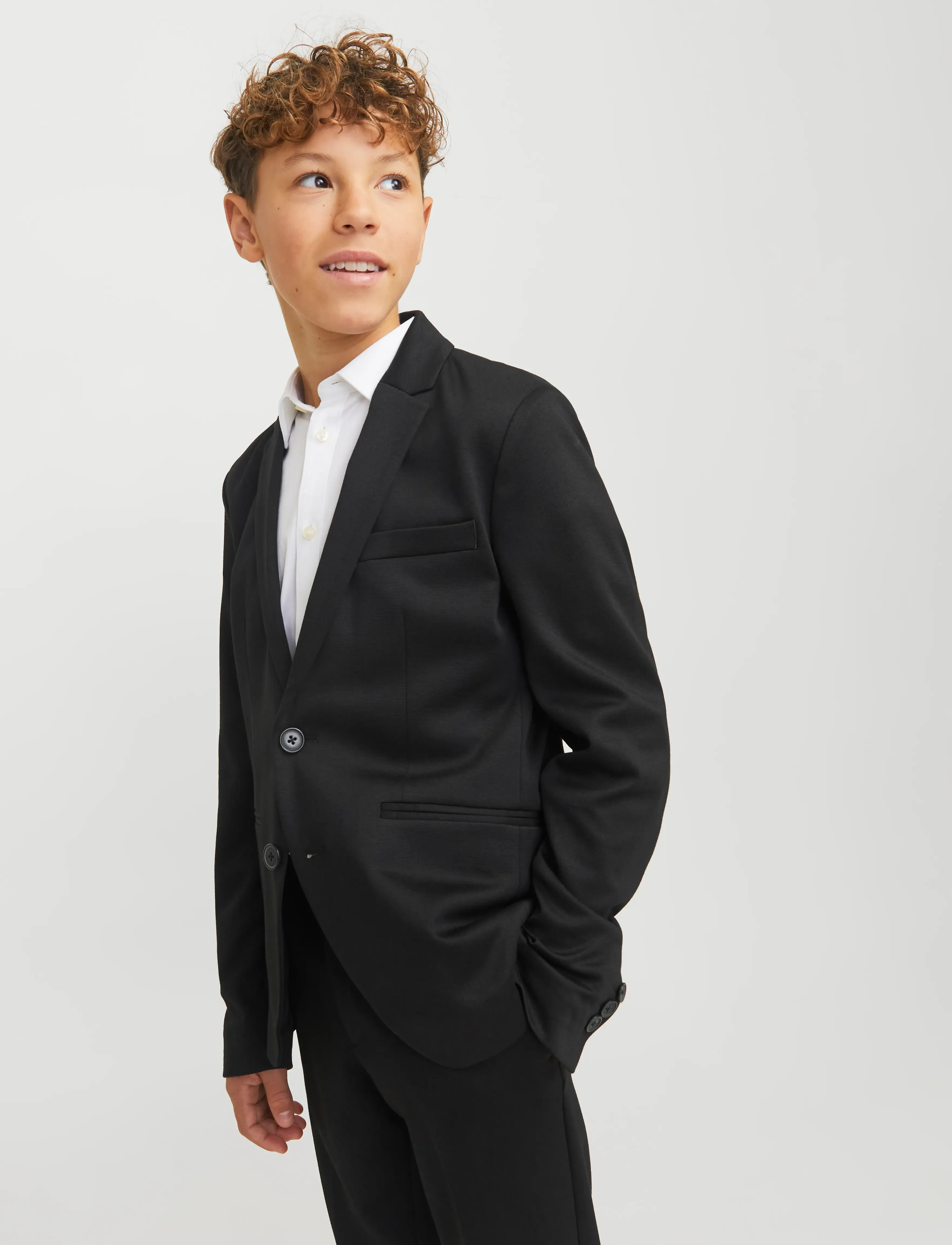 Jack & Jones - JJEJAXON JERSEY BLAZER NOOS JNR - blazers met enkele rij knopen - black - 4