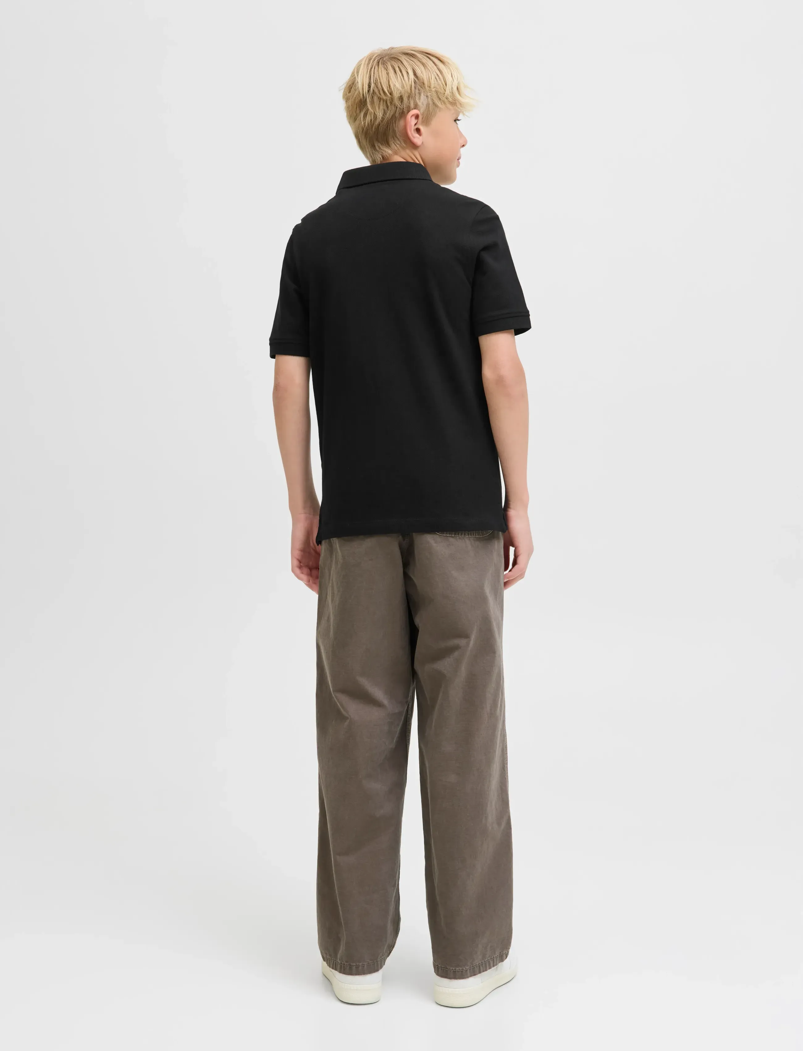 Jack & Jones - JJEPAULOS POLO SS NOOS JNR - kortermede poloskjorter - black - 2