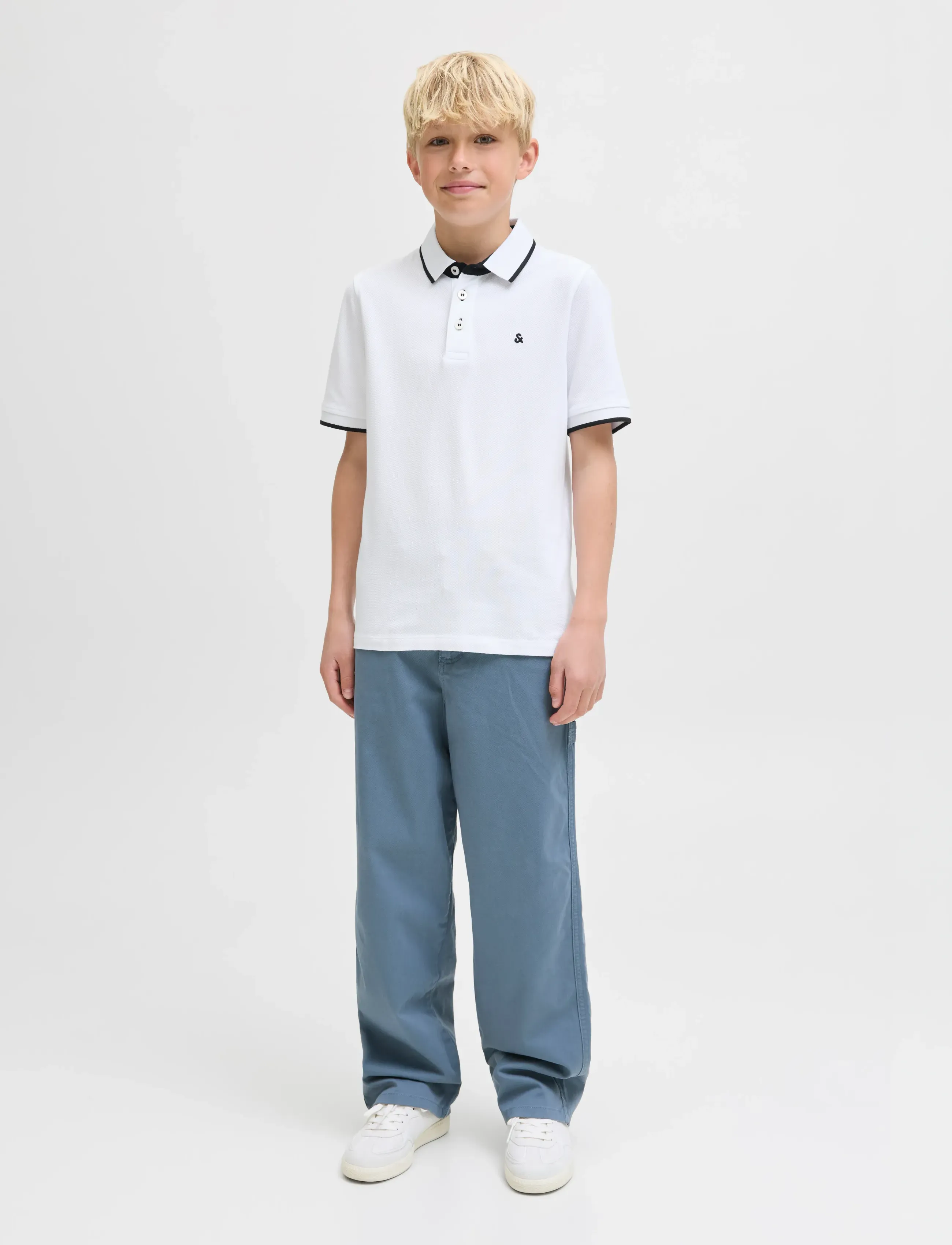 Jack & Jones - JJEPAULOS POLO SS NOOS JNR - kortærmede poloer - white - 4