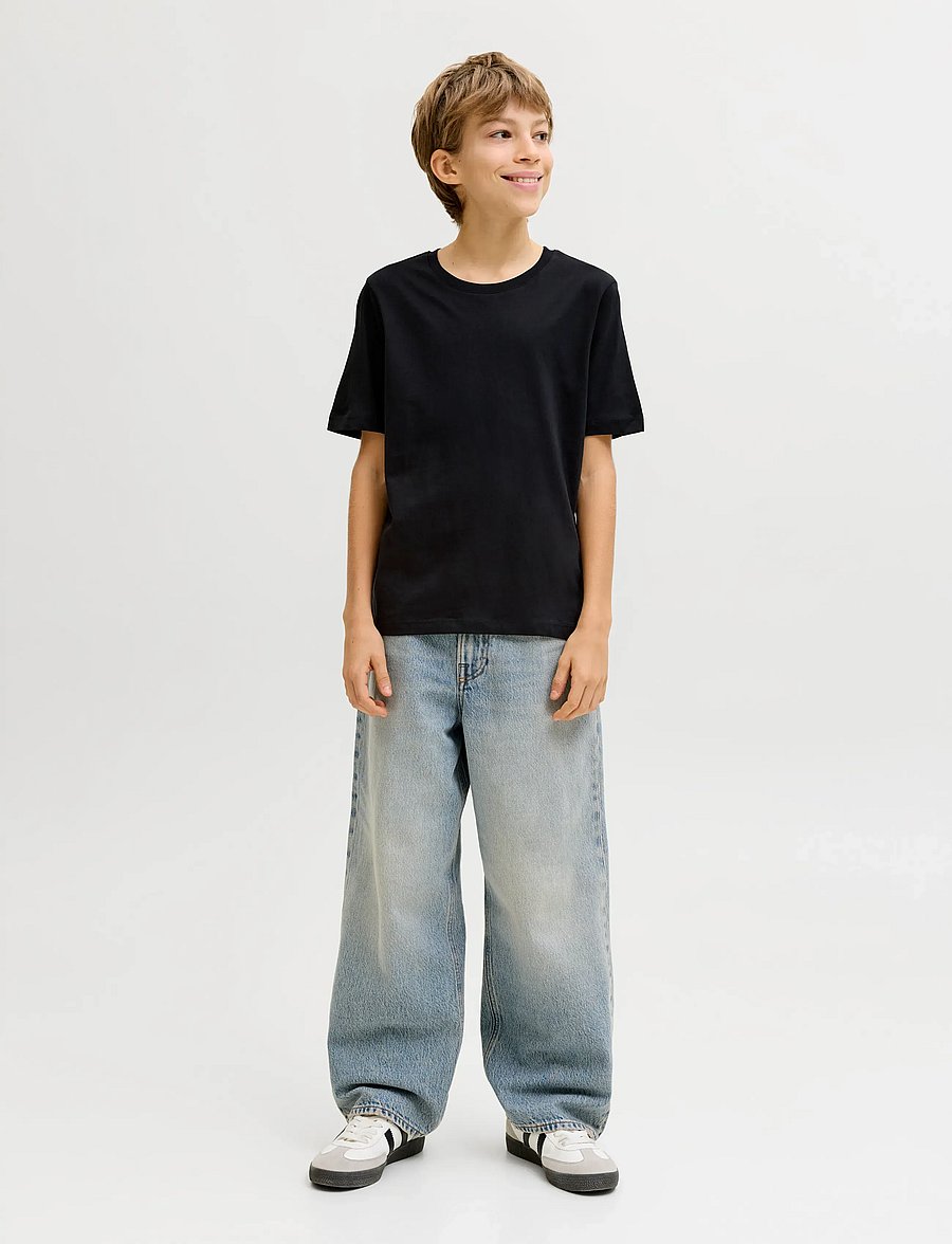 Jack & Jones - JJEORGANIC BASIC TEE SS 3PK MP NOOS JNR - kortärmade t-shirts - black - 4