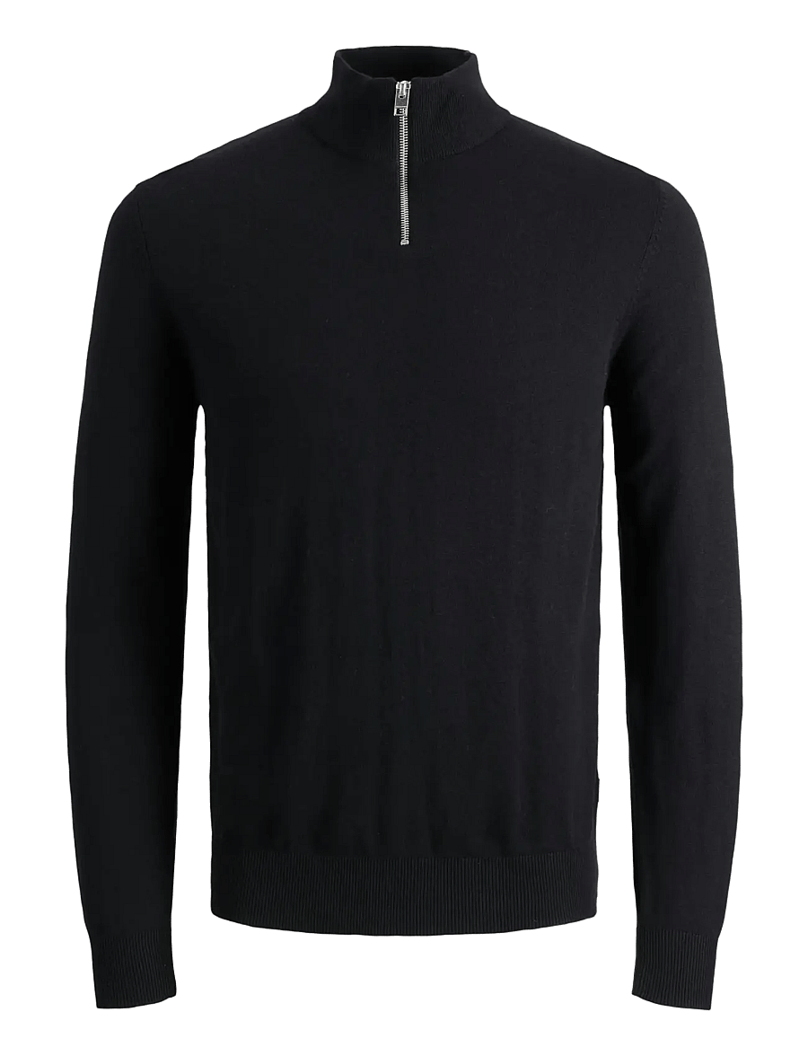 Jack & Jones - JJEEMIL KNIT HALF ZIP NOOS JNR - pullover - black - 1