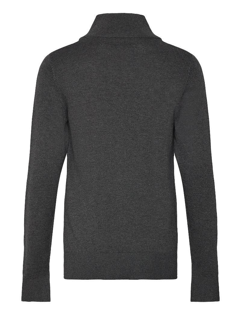 Jack & Jones - JJEEMIL KNIT HALF ZIP NOOS JNR - džemperiai - dark grey melange - 2