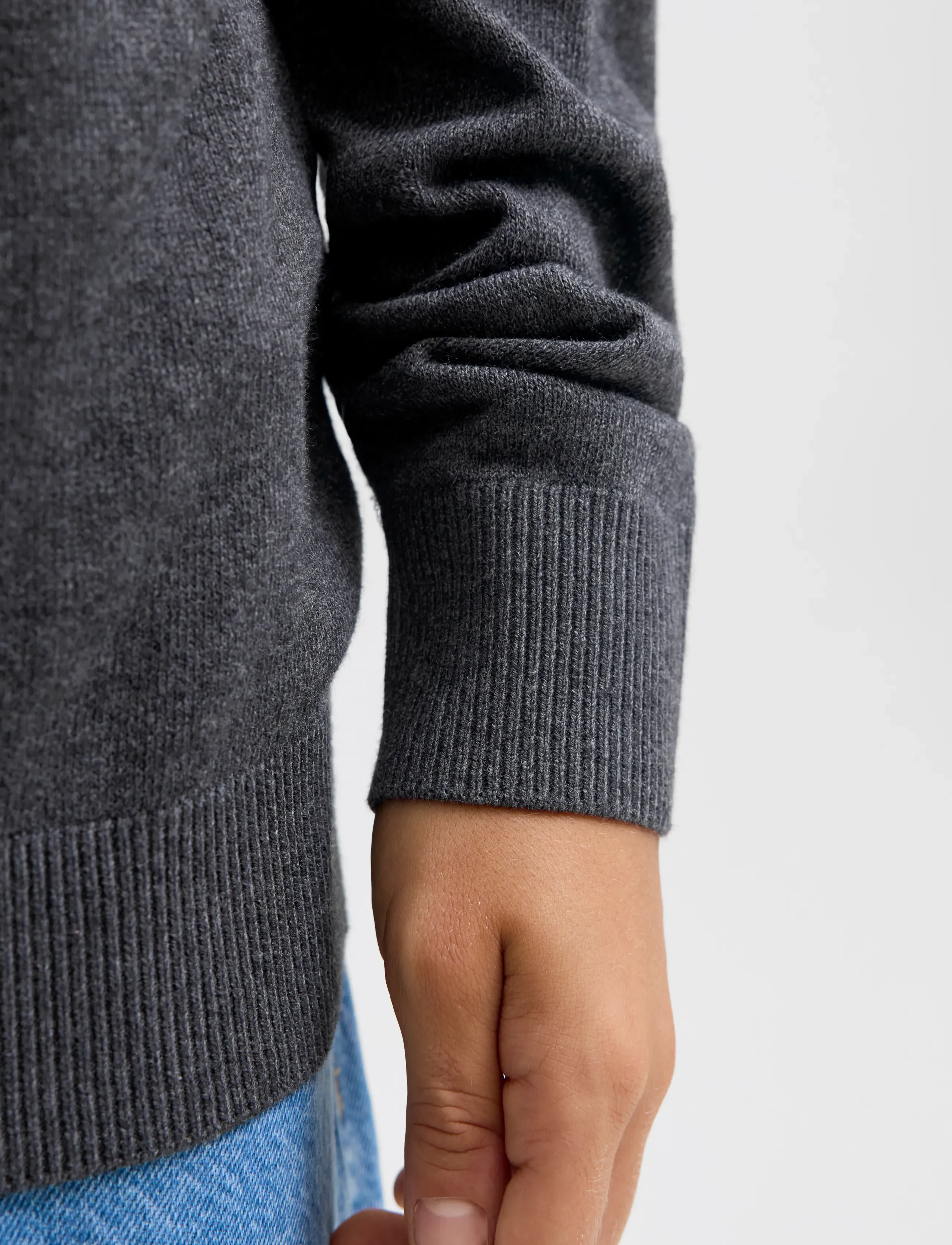 Jack & Jones - JJEEMIL KNIT HALF ZIP NOOS JNR - džemprid - dark grey melange - 4