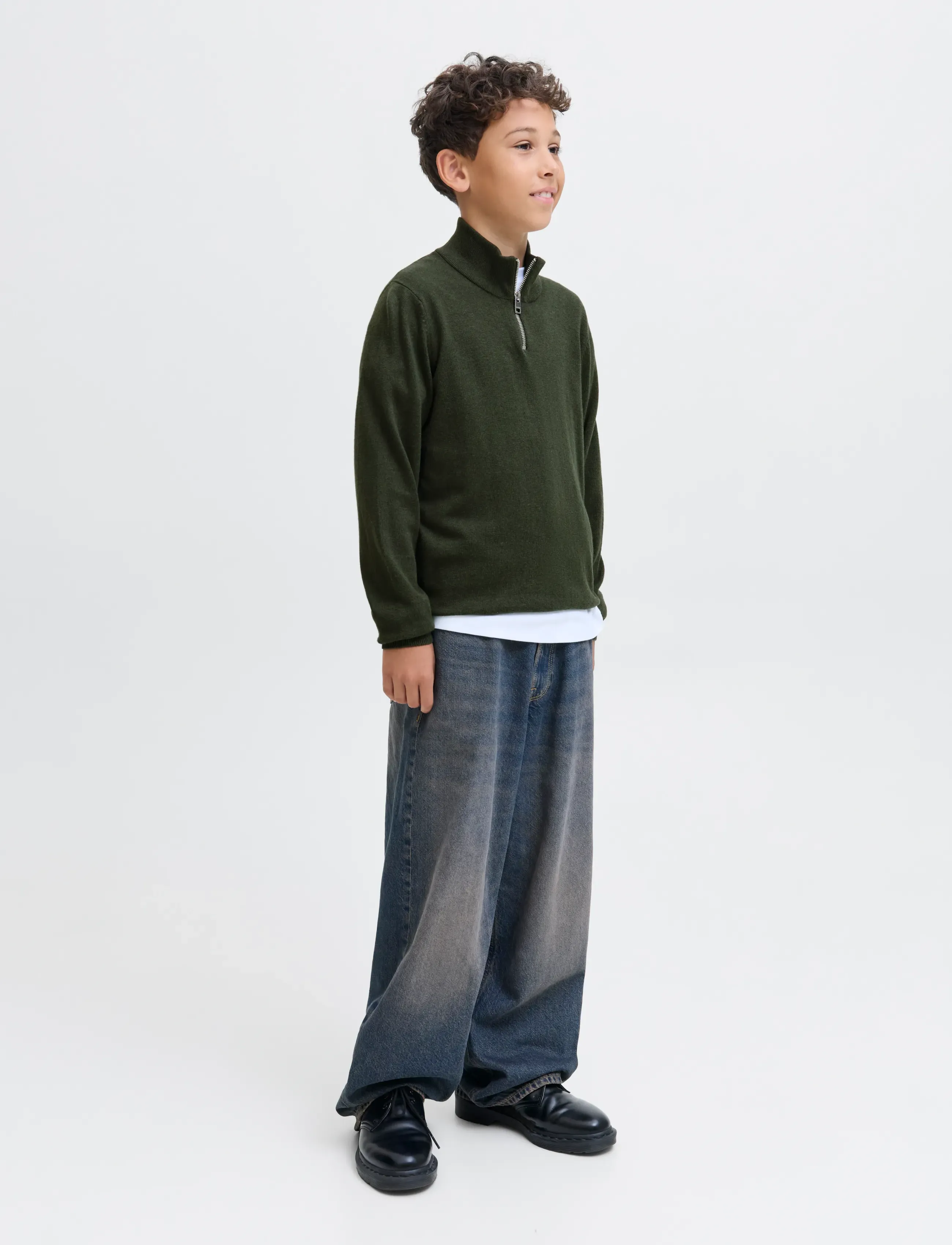 Jack & Jones - JJEEMIL KNIT HALF ZIP NOOS JNR - pullover - duffel bag - 4