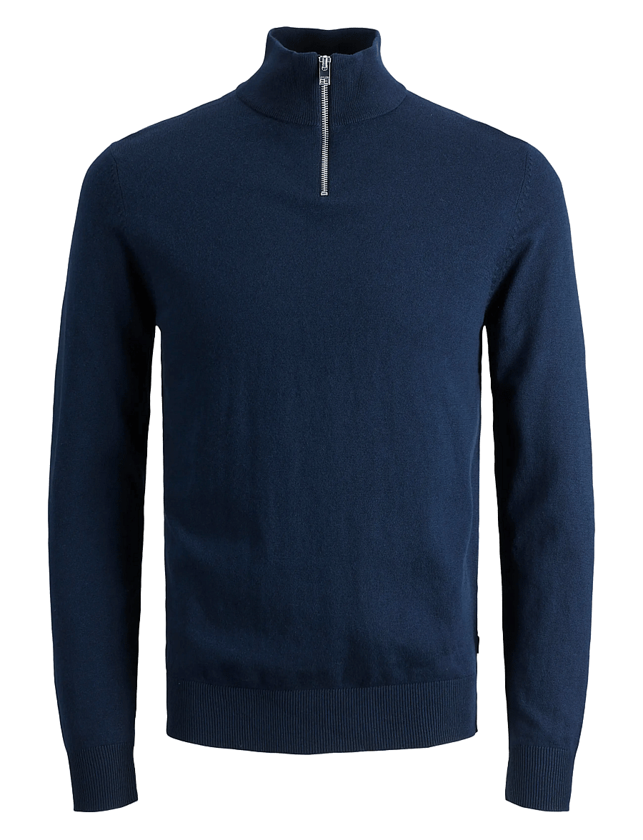 Jack & Jones - JJEEMIL KNIT HALF ZIP NOOS JNR - džemprid - navy blazer - 1
