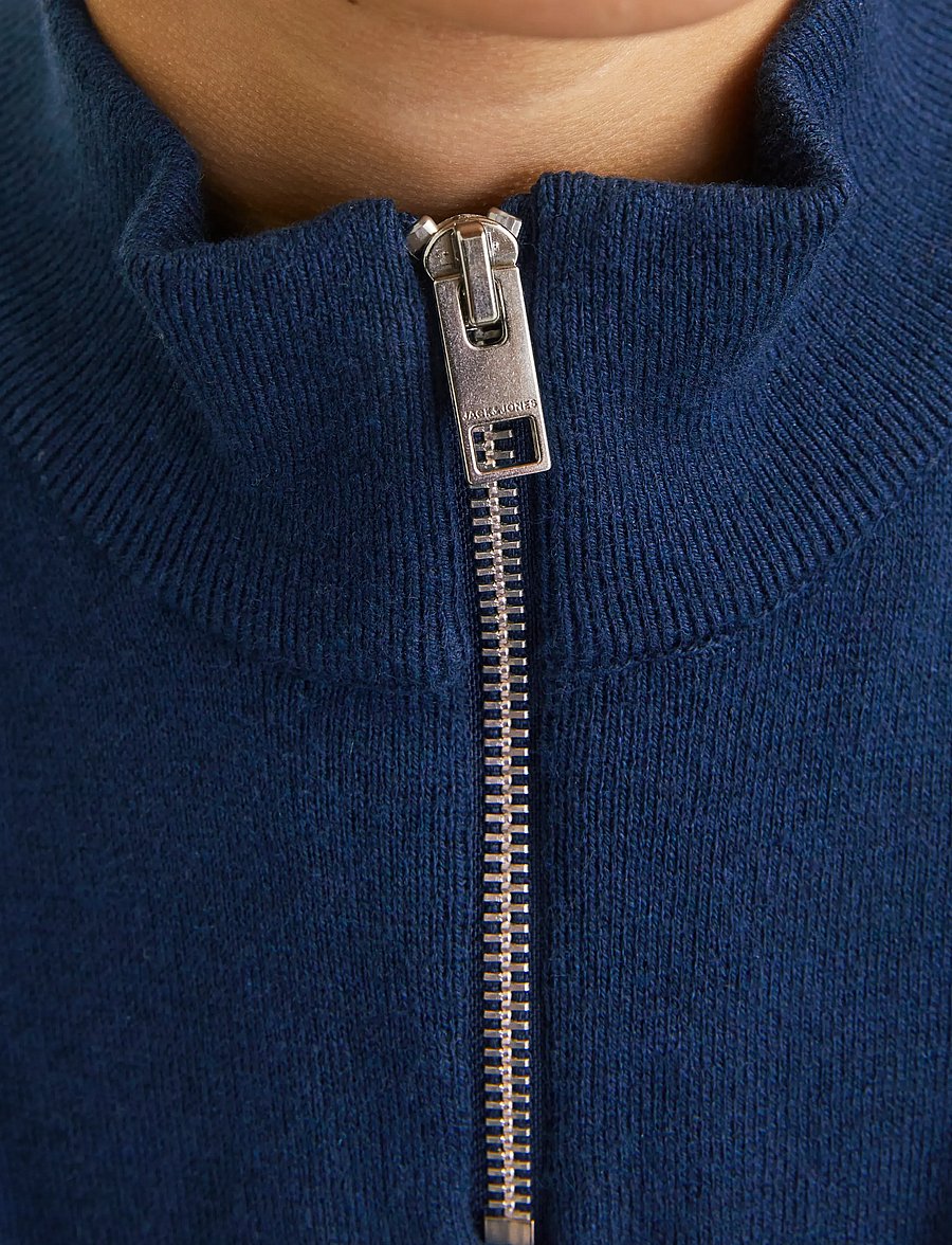 Jack & Jones - JJEEMIL KNIT HALF ZIP NOOS JNR - džemprid - navy blazer - 4