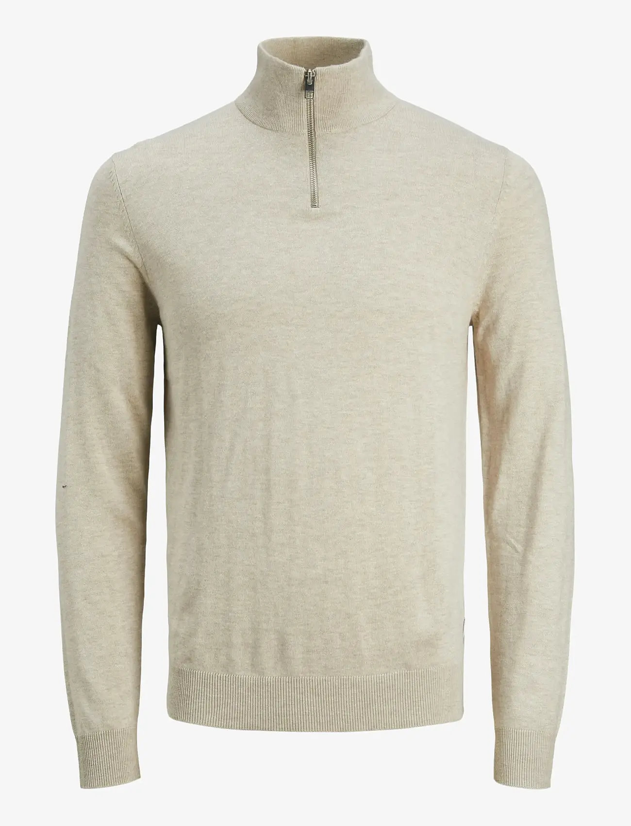 Jack & Jones - JJEEMIL KNIT HALF ZIP NOOS JNR - jumpers - oatmeal - 1