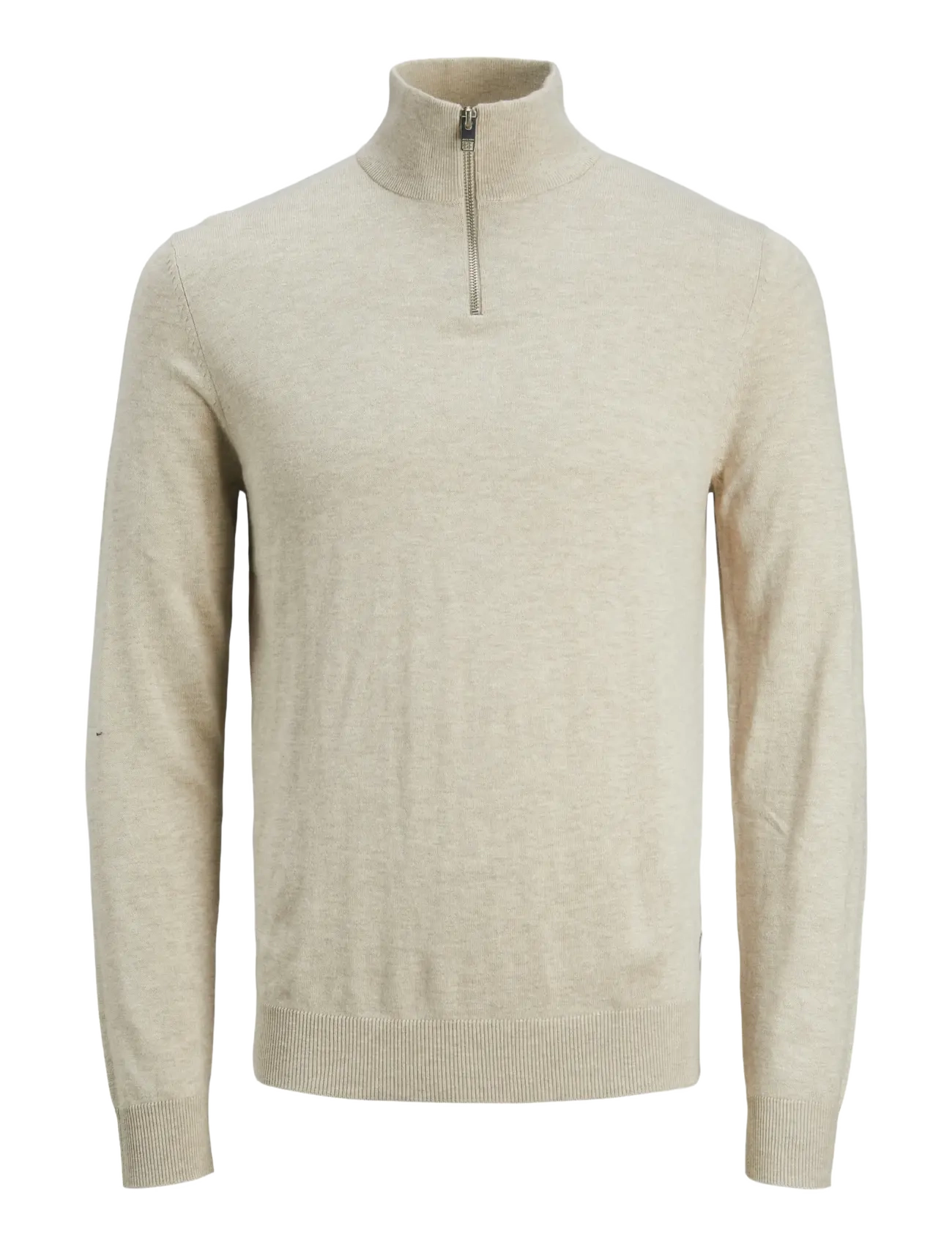 Jack & Jones - JJEEMIL KNIT HALF ZIP NOOS JNR - džemperiai - oatmeal - 1