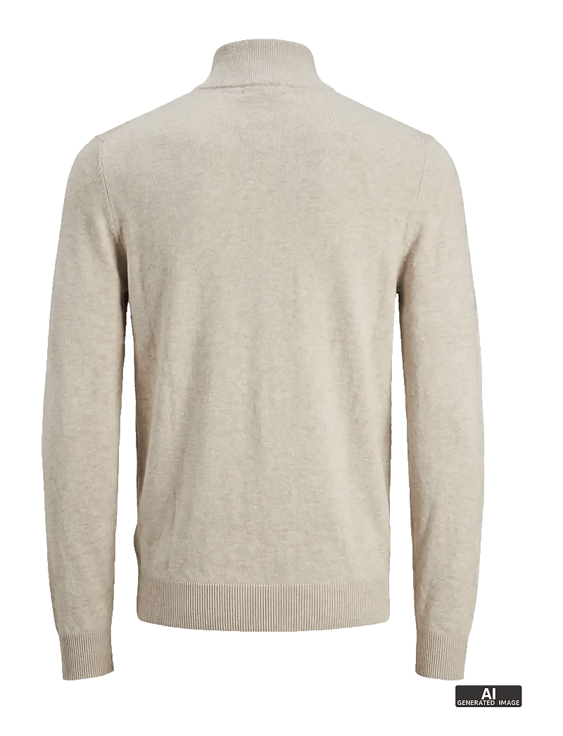 Jack & Jones - JJEEMIL KNIT HALF ZIP NOOS JNR - jumpers - oatmeal - 2