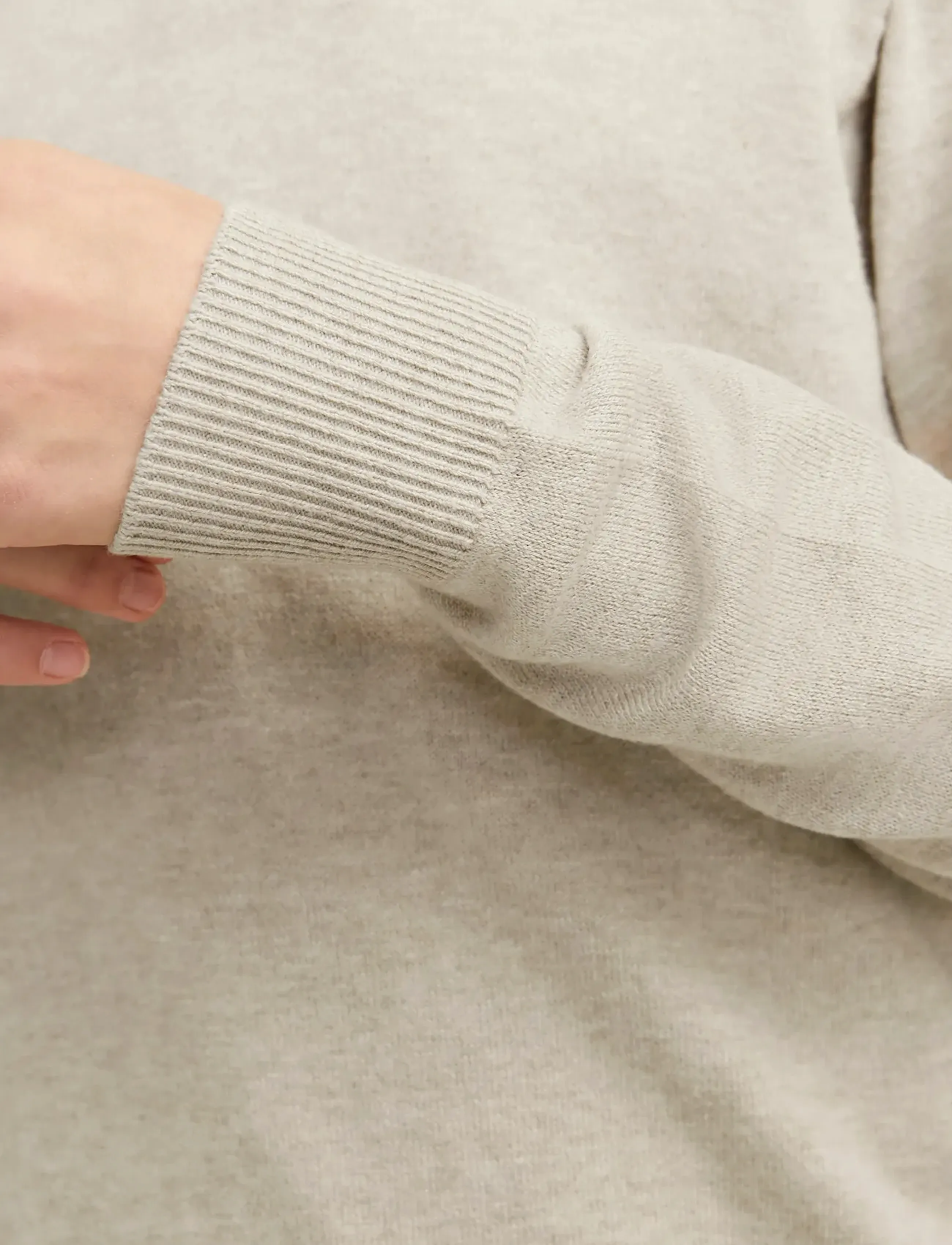 Jack & Jones - JJEEMIL KNIT HALF ZIP NOOS JNR - džemperiai - oatmeal - 5