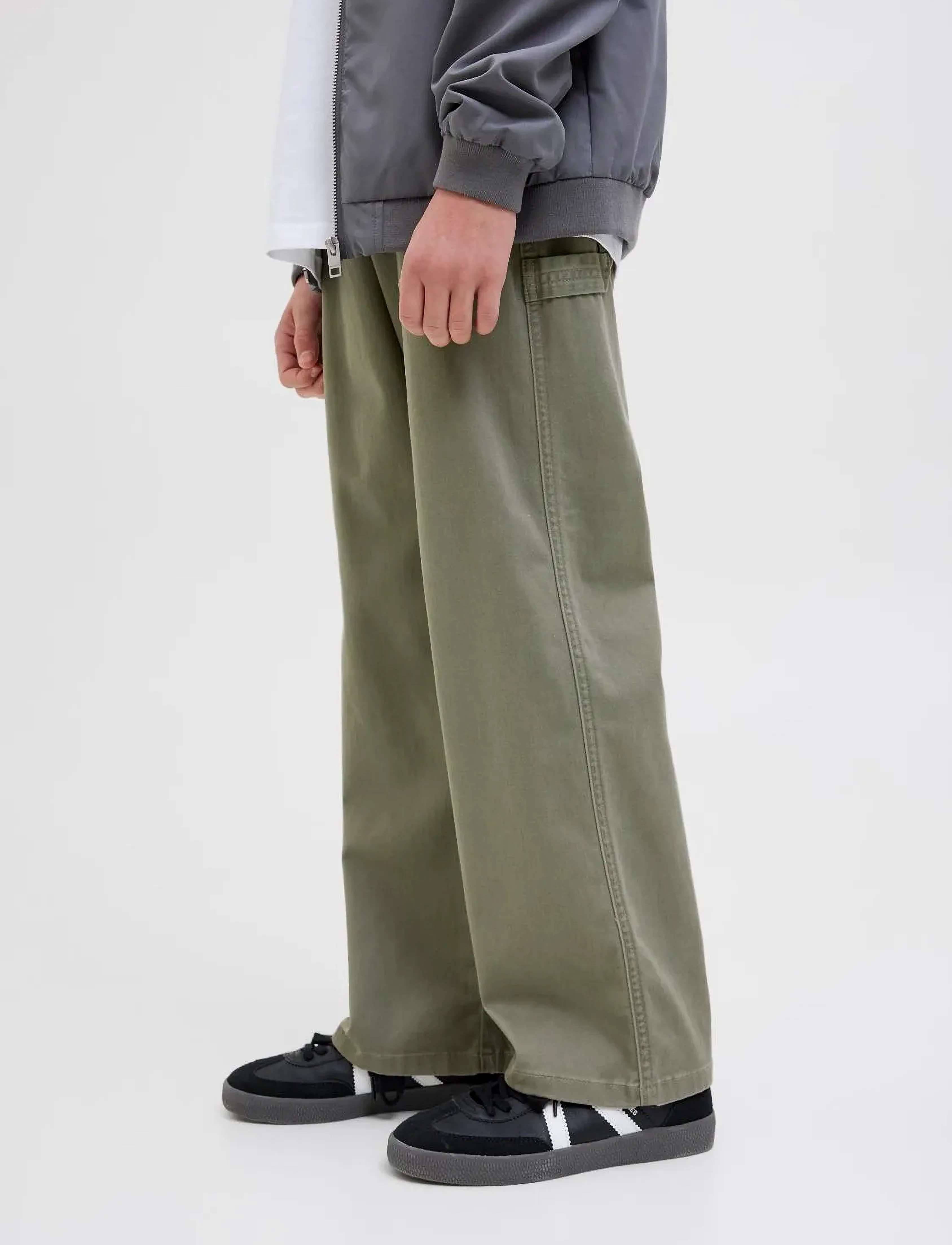 Jack & Jones - JPSTALEX CO JJCARPENTER PANTS NOOS JNR - regular piegriezuma džinsa bikses - dusty olive - 4