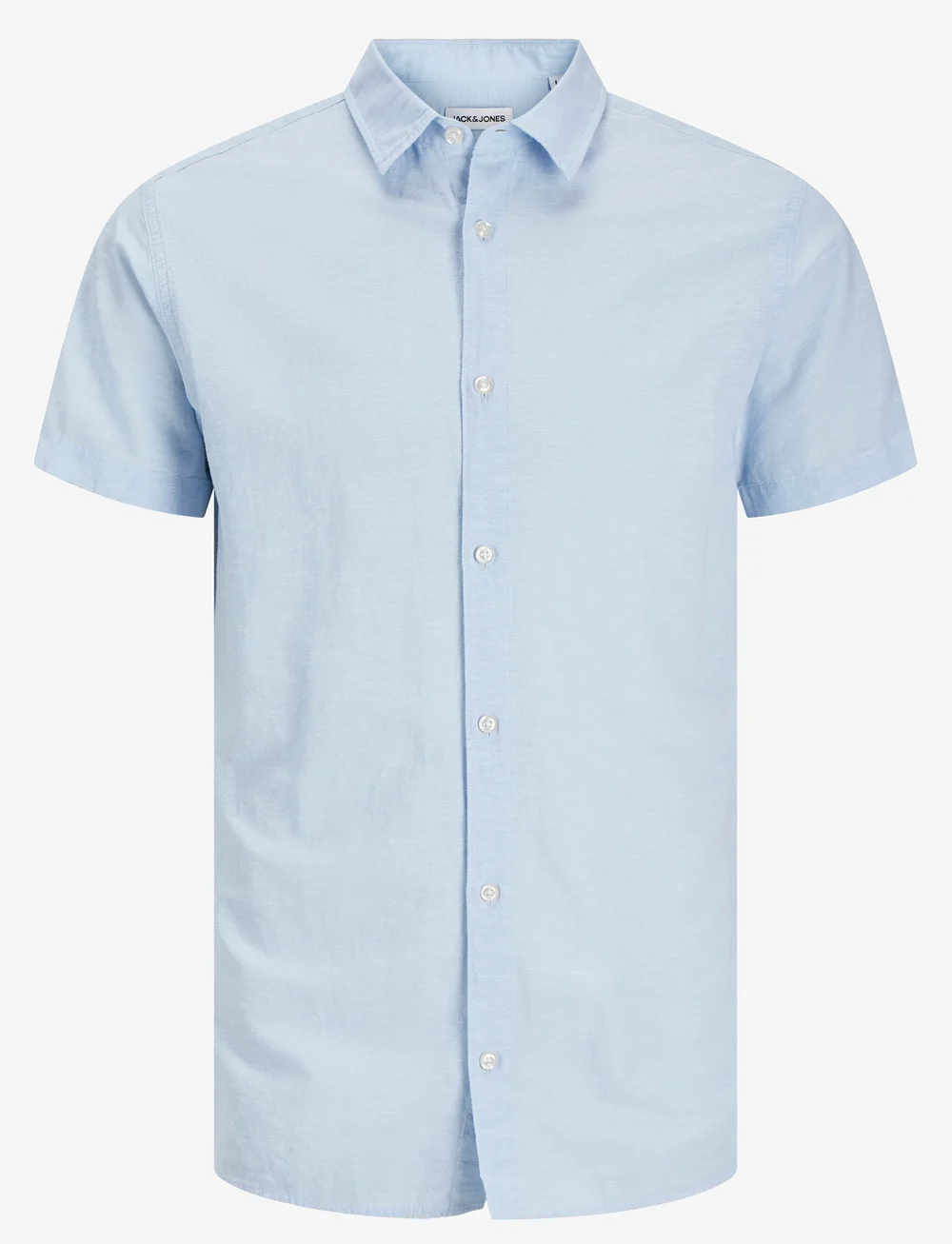 Jack & Jones - JJBREEZE LINEN BLEND SHIRT SS SN JNR - kurzärmlige hemden - chambray blue - 1