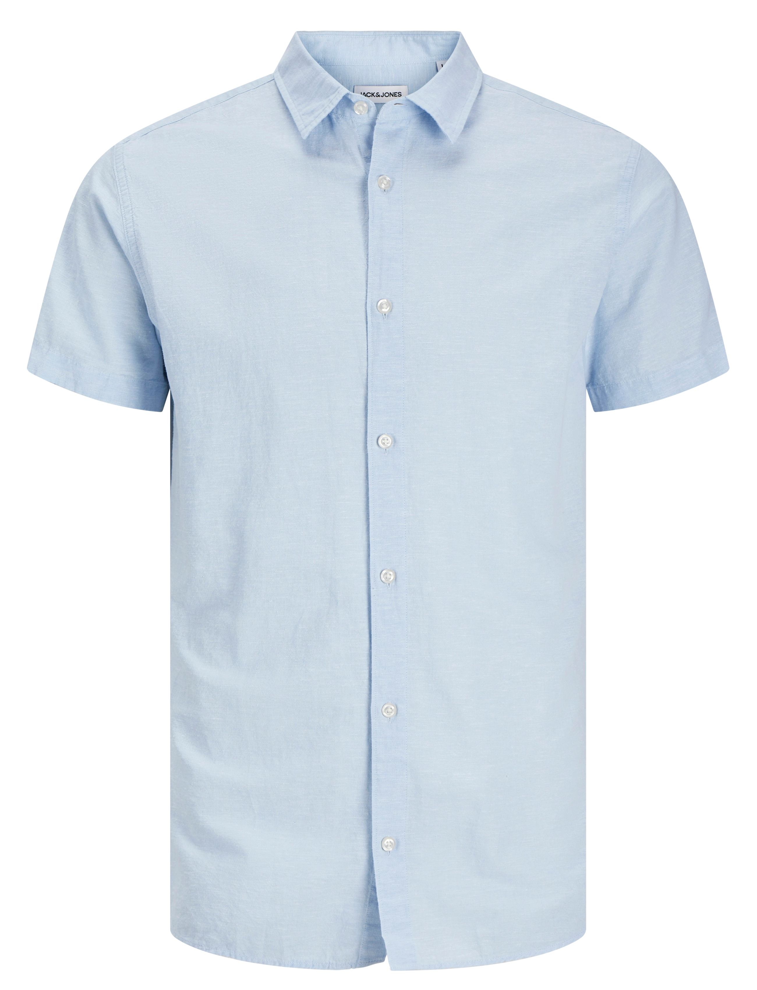 Jack & Jones JJBREEZE LINEN BLEND SHIRT SS SN JNR - Oberteile - CHAMBRAY BLUE / blue