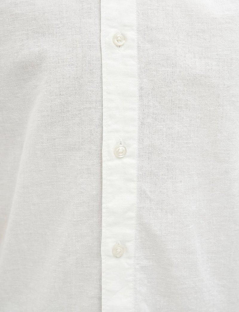 Jack & Jones - JJBREEZE LINEN BLEND SHIRT SS SN JNR - kortærmede skjorter - white - 3
