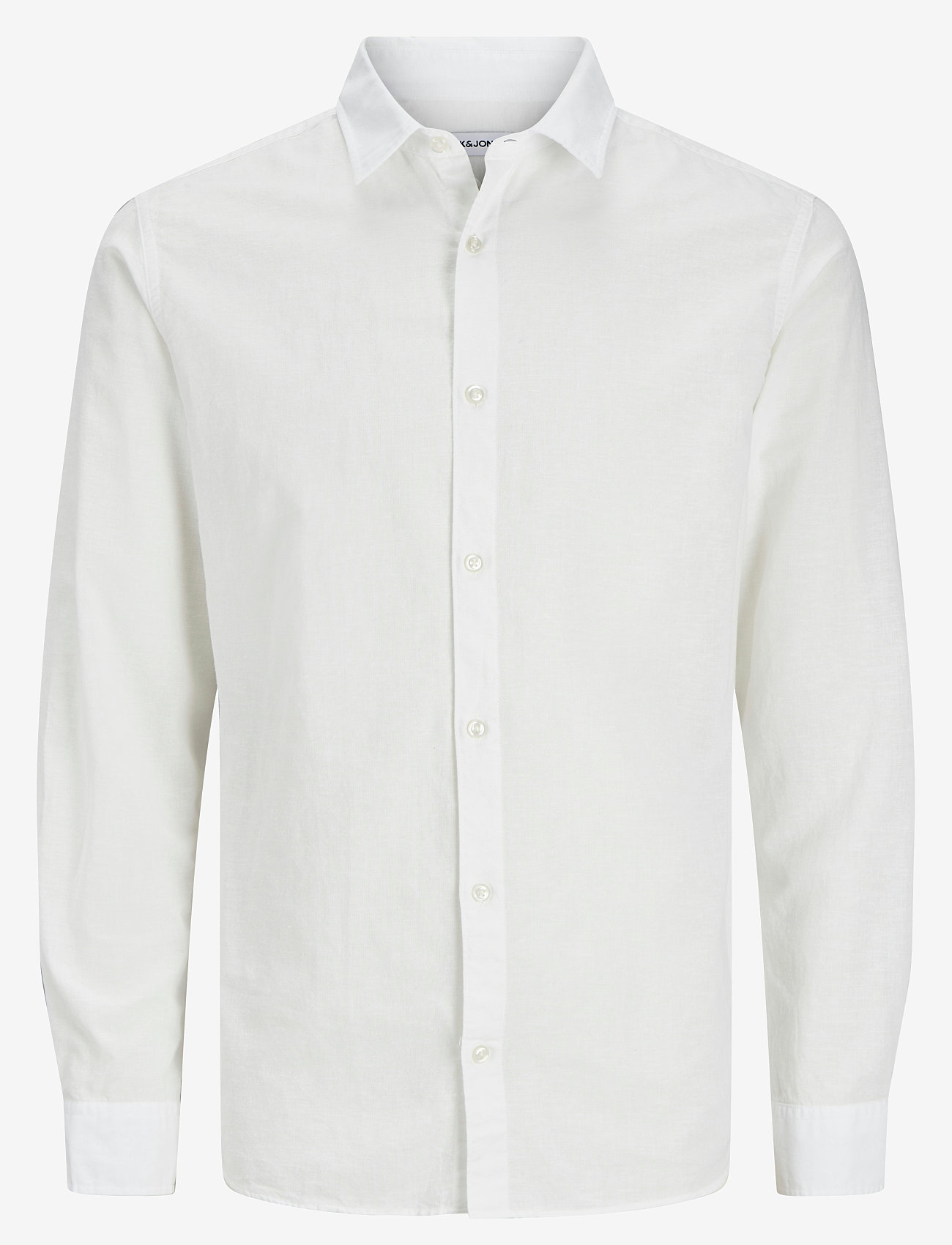Jack & Jones - JJEBREEZE LINEN BLEND SHIRT LS SN JNR - pikkade varrukatega särgid - white - 1
