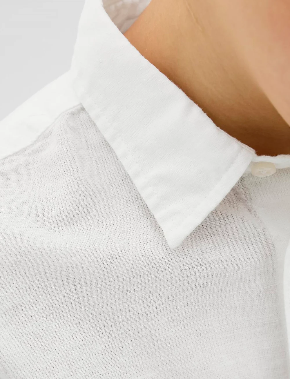 Jack & Jones - JJEBREEZE LINEN BLEND SHIRT LS SN JNR - langärmlige hemden - white - 0