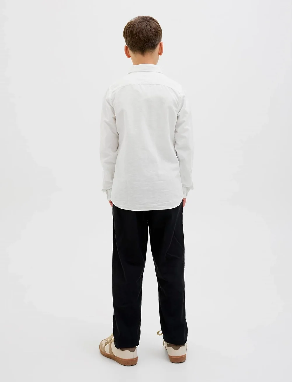 Jack & Jones - JJEBREEZE LINEN BLEND SHIRT LS SN JNR - langärmlige hemden - white - 4