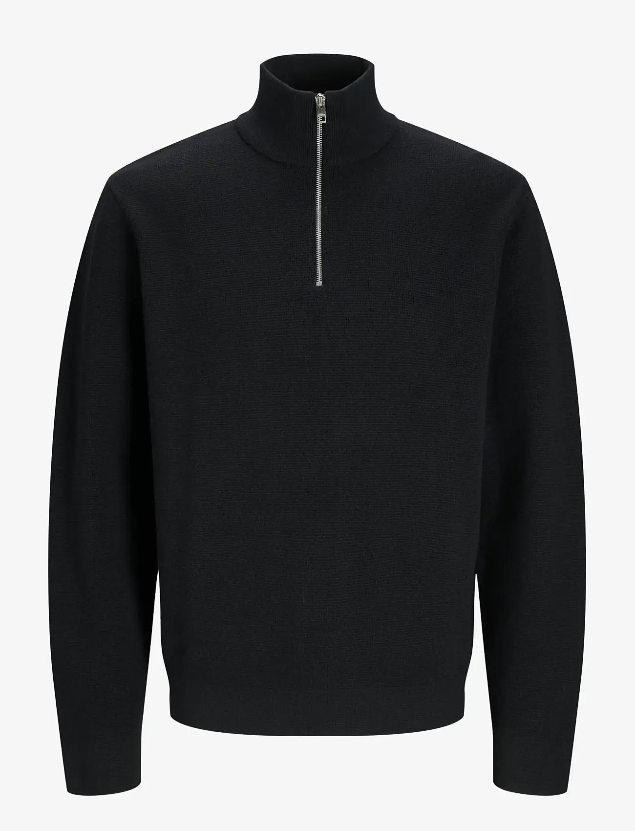 Jack & Jones - JPRBLAMILANO STITCH KNIT HALF ZIP  JNR - trøjer - black - 1