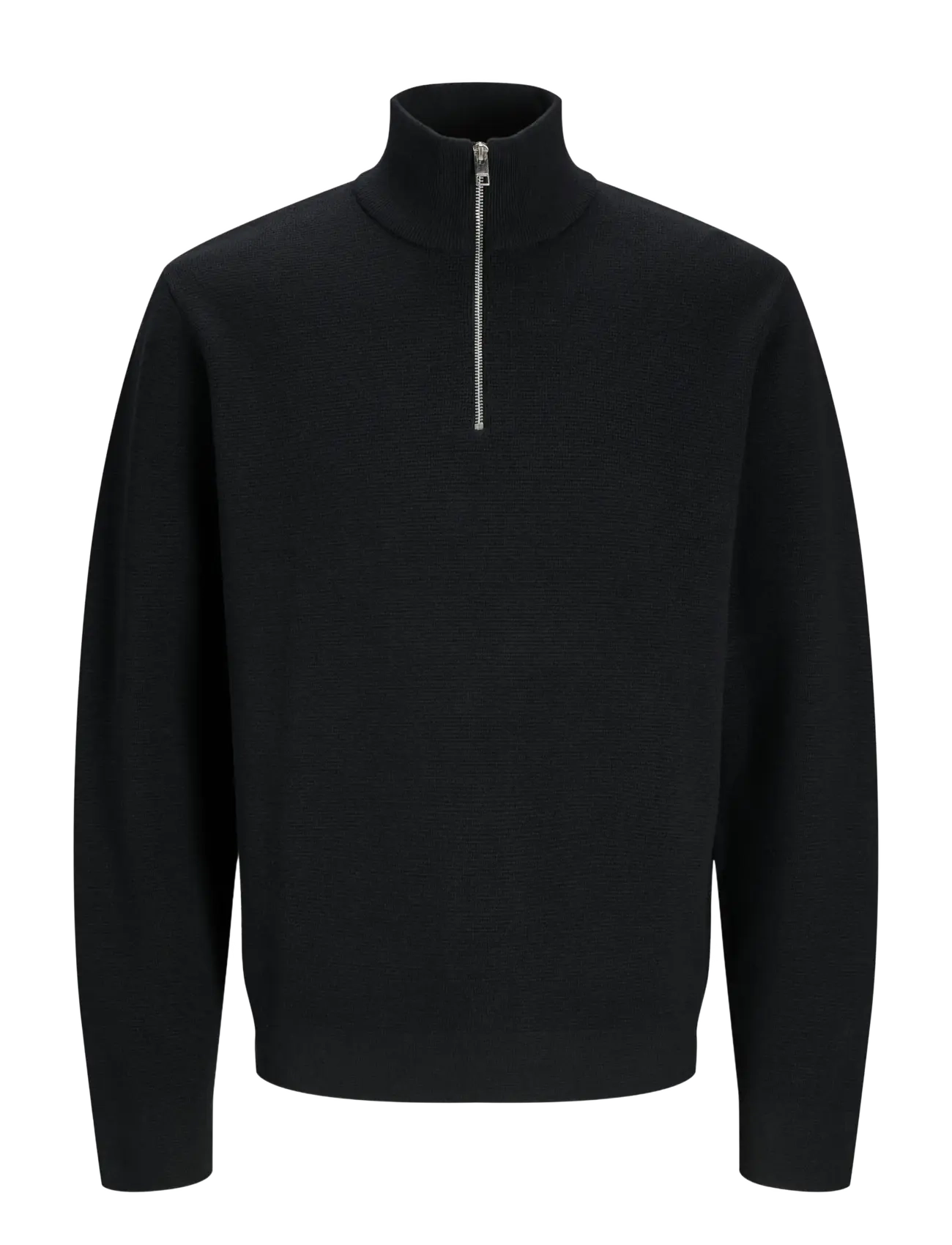 Jack & Jones JPRBLAMILANO STITCH KNIT HALF ZIP  JNR - Strickmode - BLACK / black