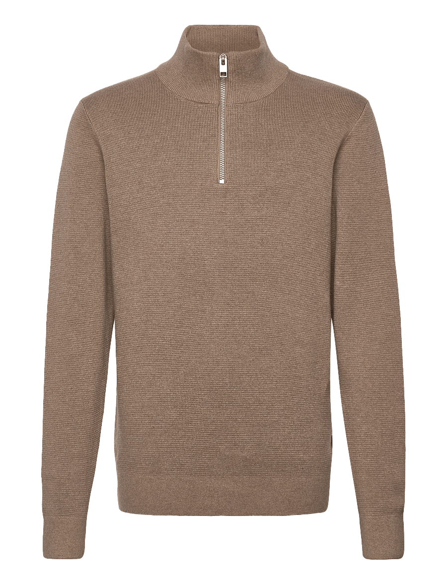 Jack & Jones - JPRBLAMILANO STITCH KNIT HALF ZIP JNR - pullover - greige - 0