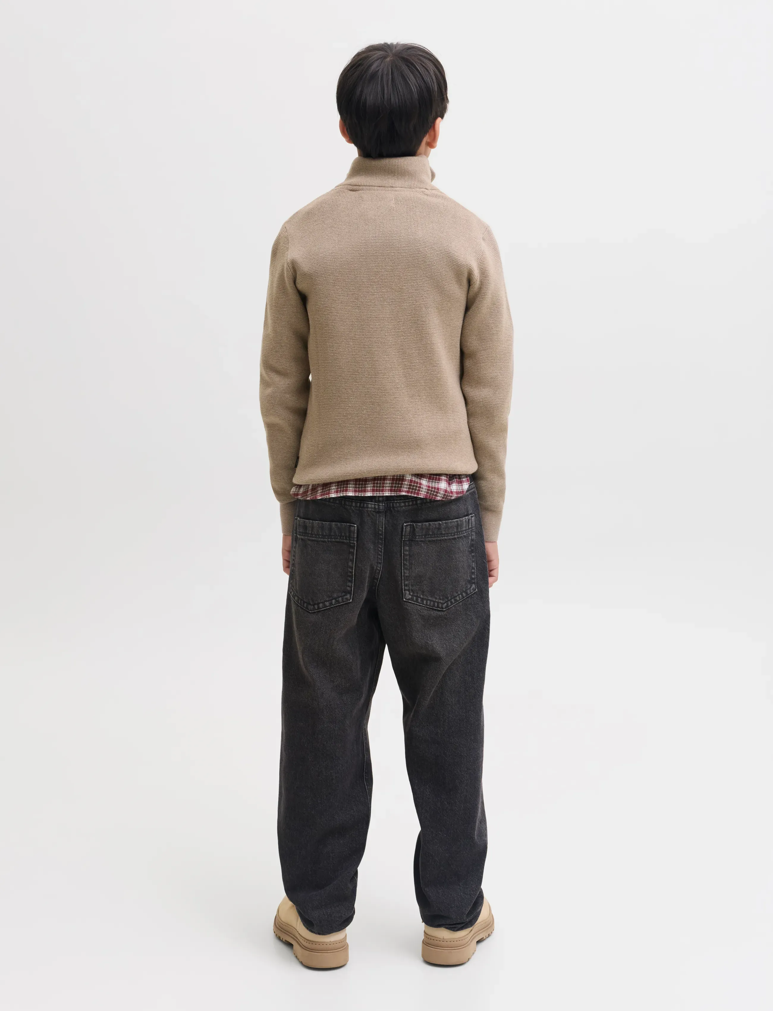 Jack & Jones - JPRBLAMILANO STITCH KNIT HALF ZIP  JNR - sügisesed riided - greige - 3