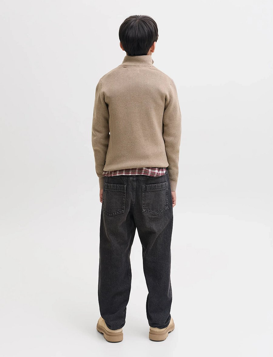 Jack & Jones - JPRBLAMILANO STITCH KNIT HALF ZIP JNR - trøjer - greige - 3