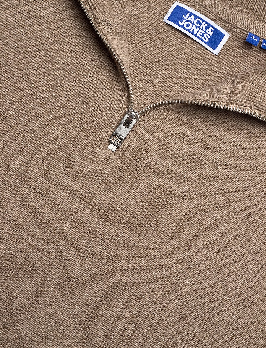 Jack & Jones - JPRBLAMILANO STITCH KNIT HALF ZIP JNR - pullover - greige - 2