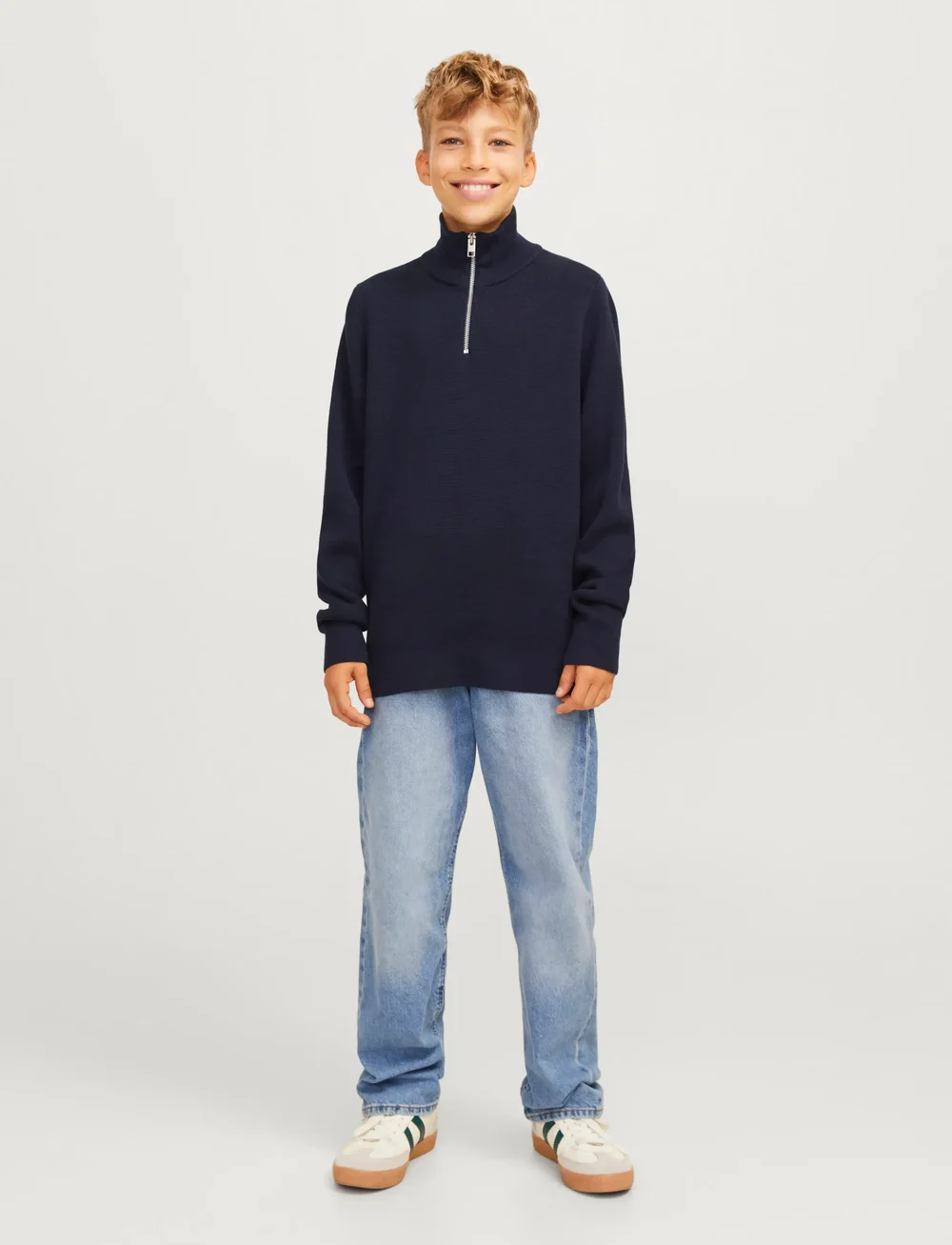 Jack & Jones - JPRBLAMILANO STITCH KNIT HALF ZIP  JNR - pullover - night sky - 0