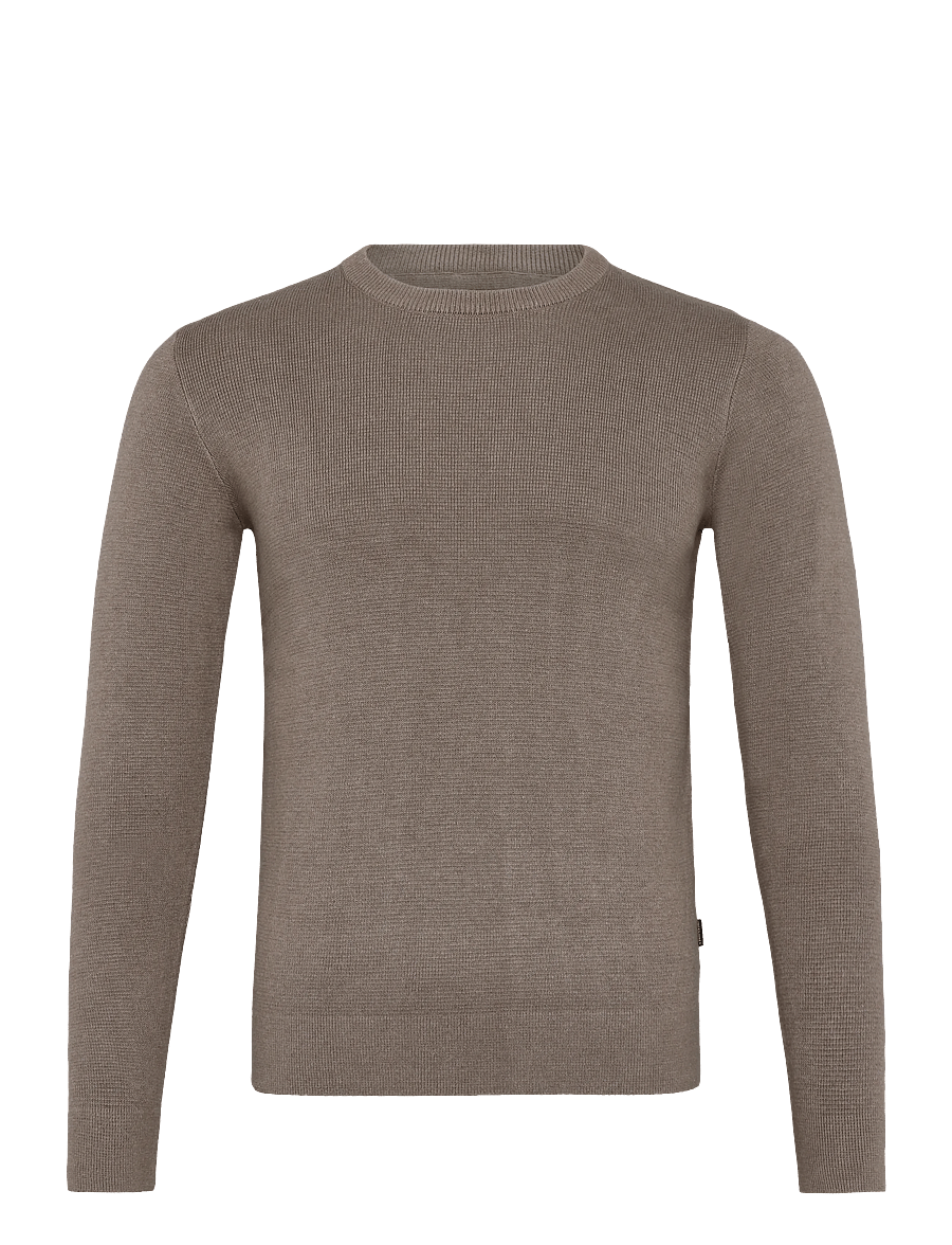 Jack & Jones - JPRBLAMILANO STITCH KNIT CREW NECK JNR - trøjer - greige - 1
