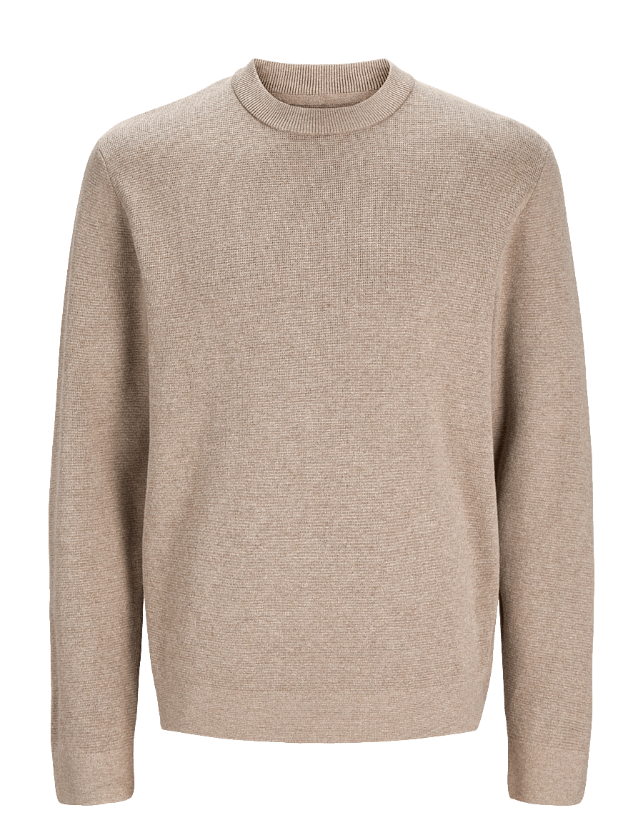 Jack & Jones - JPRBLAMILANO STITCH KNIT CREW NECK JNR - pullover - greige - 1