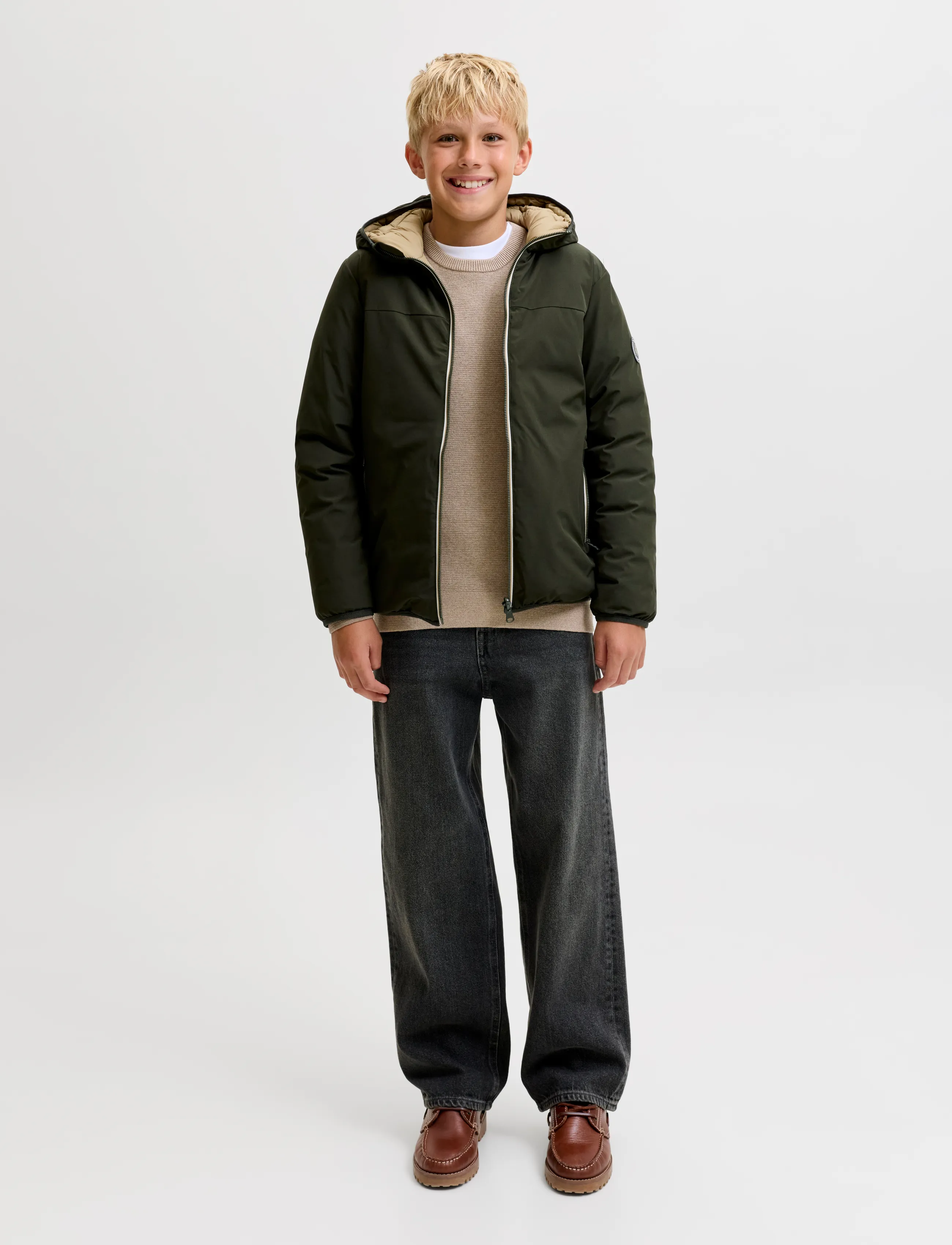 Jack & Jones - JPRBLAMILANO STITCH KNIT CREW NECK JNR - pullover - greige - 3