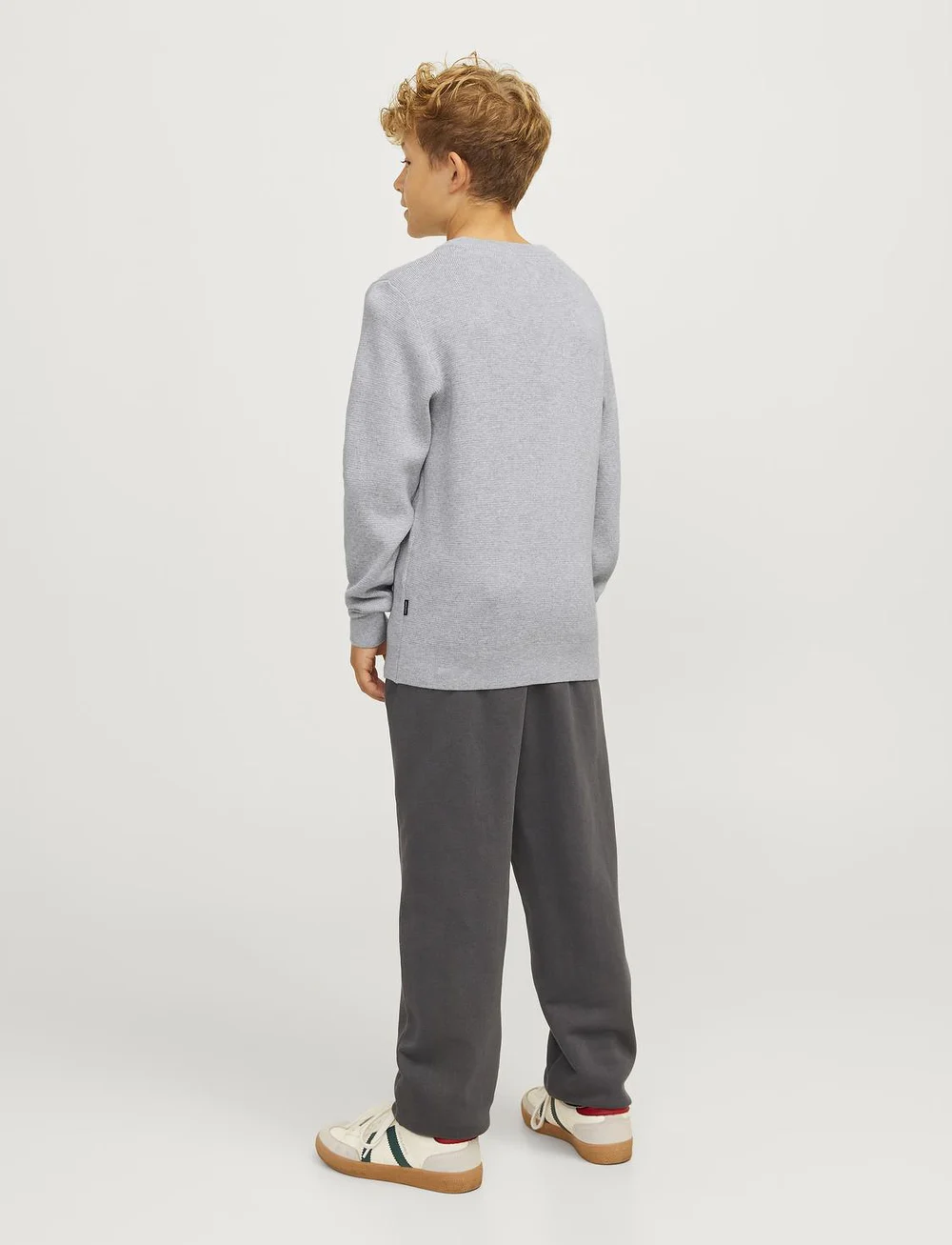 Jack & Jones - JPRBLAMILANO STITCH KNIT CREW NECK JNR - pullover - light grey melange - 4